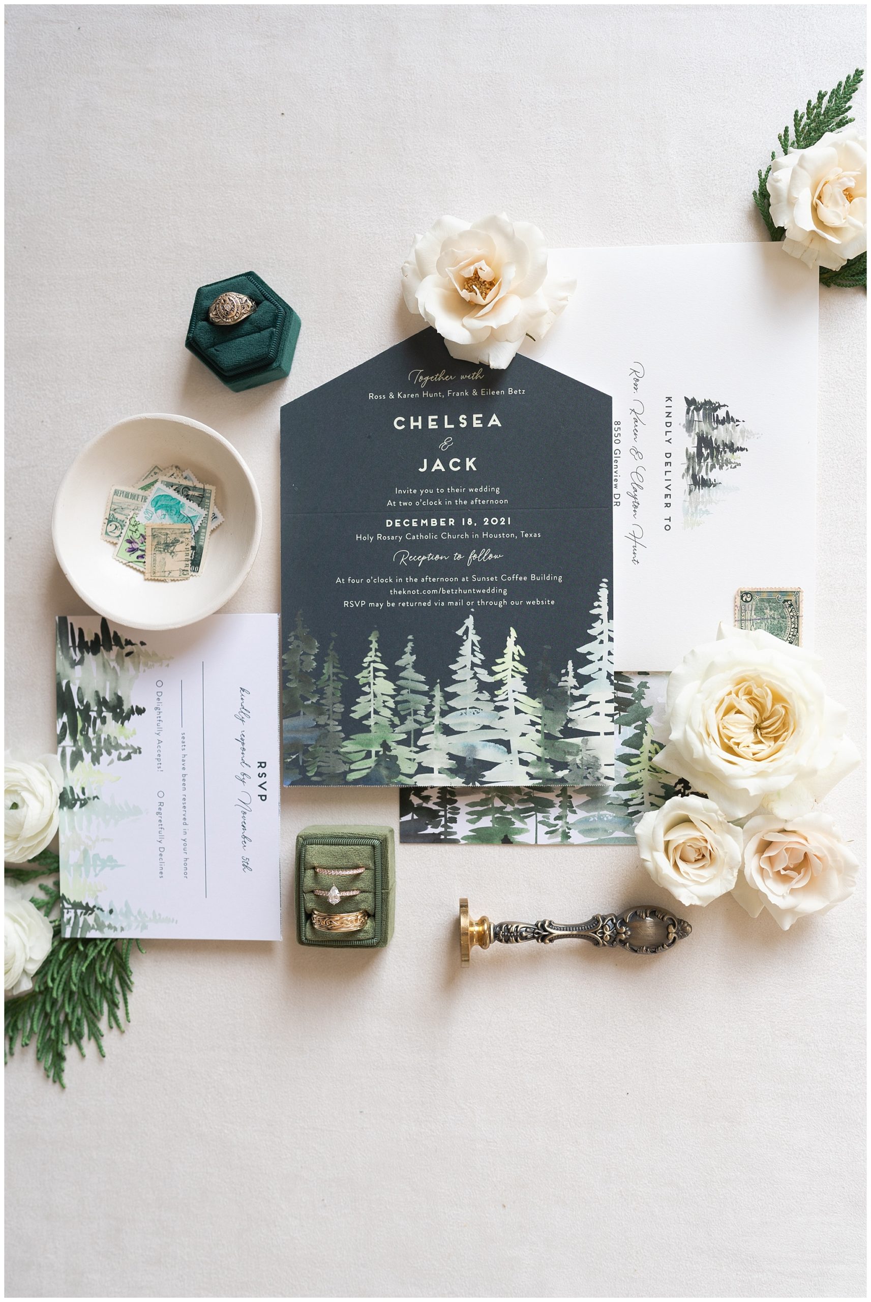 wedding invitation by Houston's best wedding photographers Swish and Click Photography