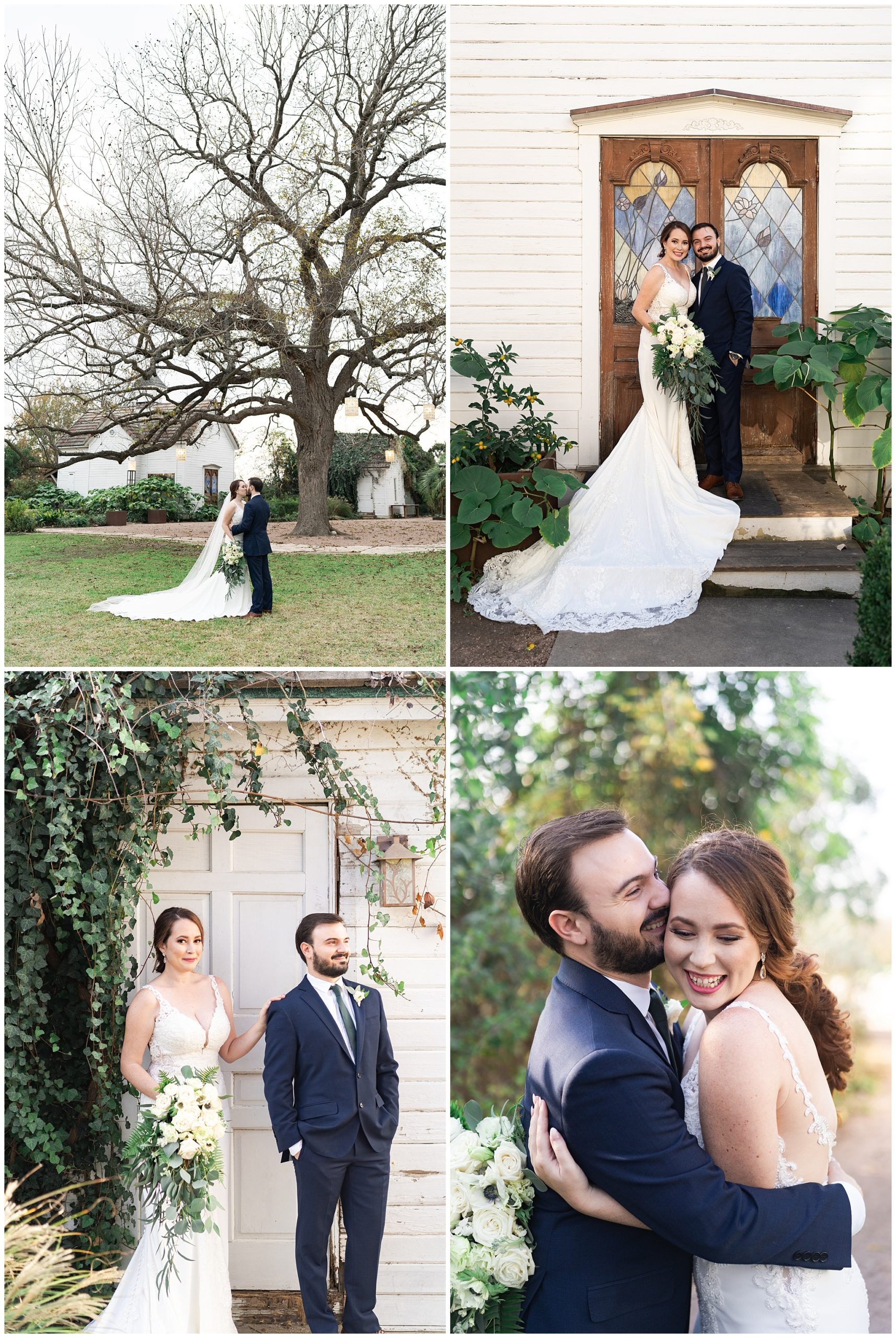 bride and groom at barr mansion by Houston's best wedding photographers Swish and Click Photography