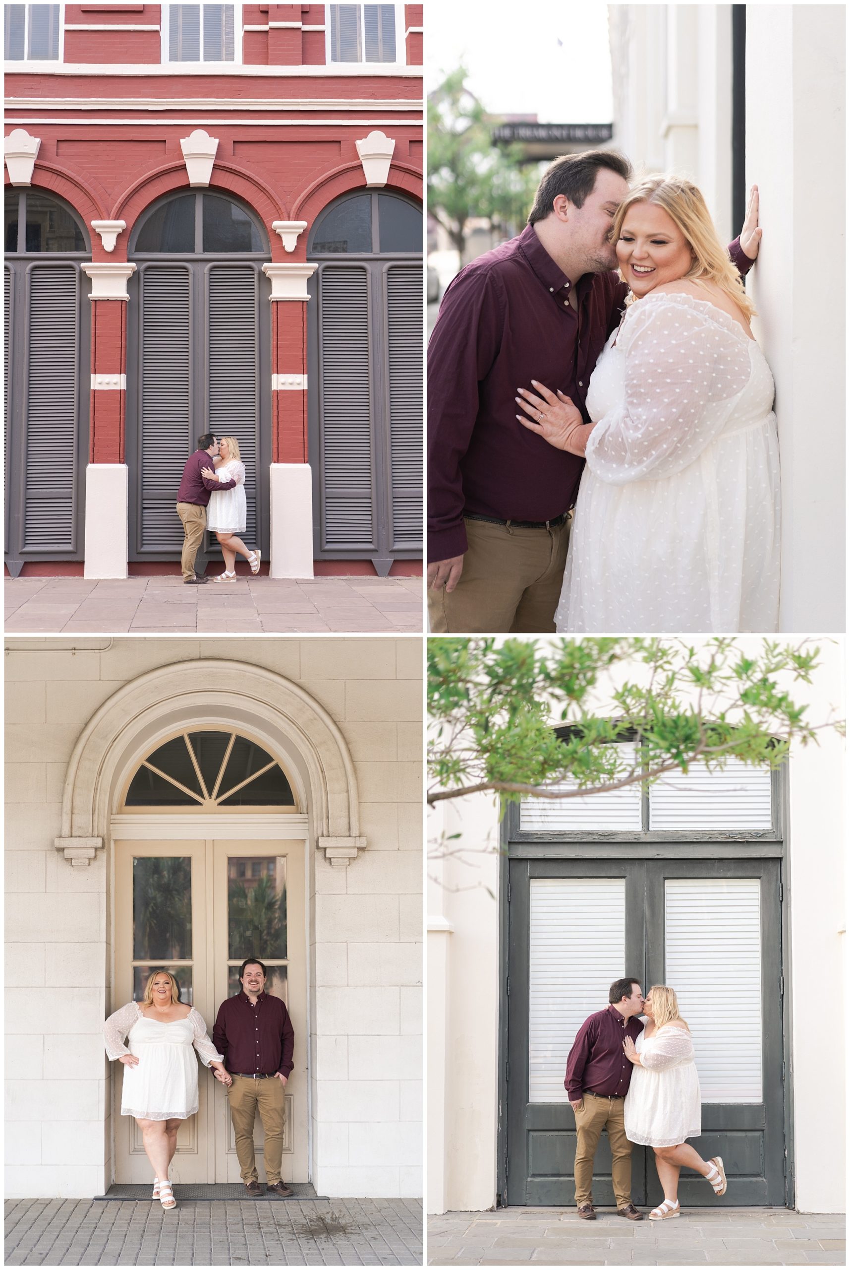 engagement session in downtown galveston by Houston's best wedding photographers Swish and Click Photography
