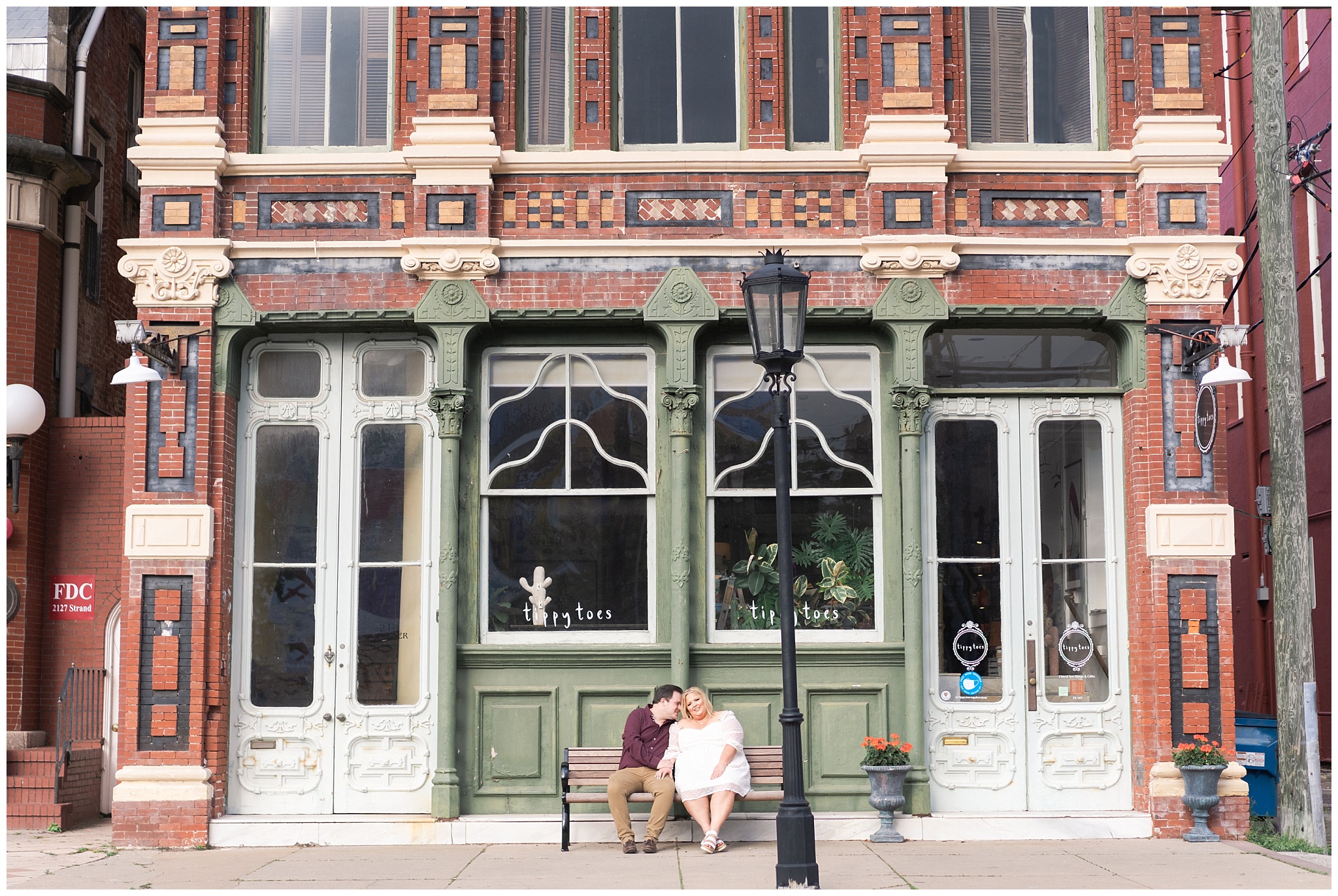 engagement session in downtown galveston by Houston's best wedding photographers Swish and Click Photography