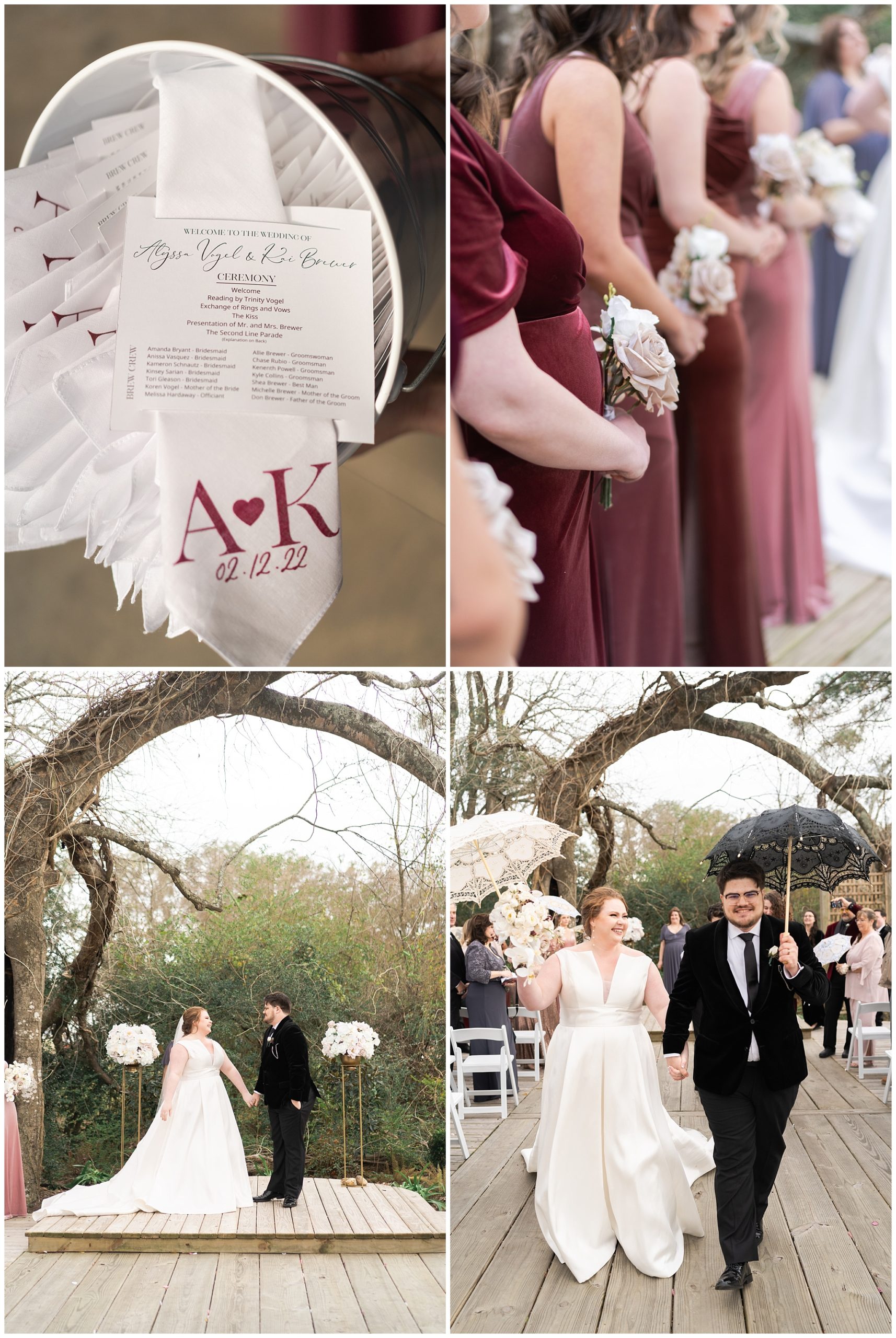 wedding ceremony at bowery house and garden by Houston's best wedding photographers Swish and Click Photography