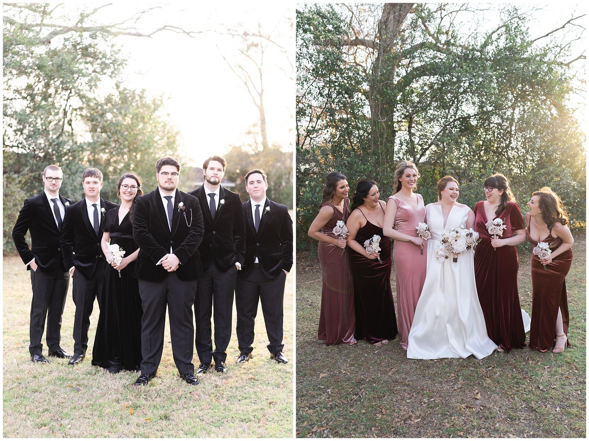 wedding party at bowery house and garden by Houston's best wedding photographers Swish and Click Photography