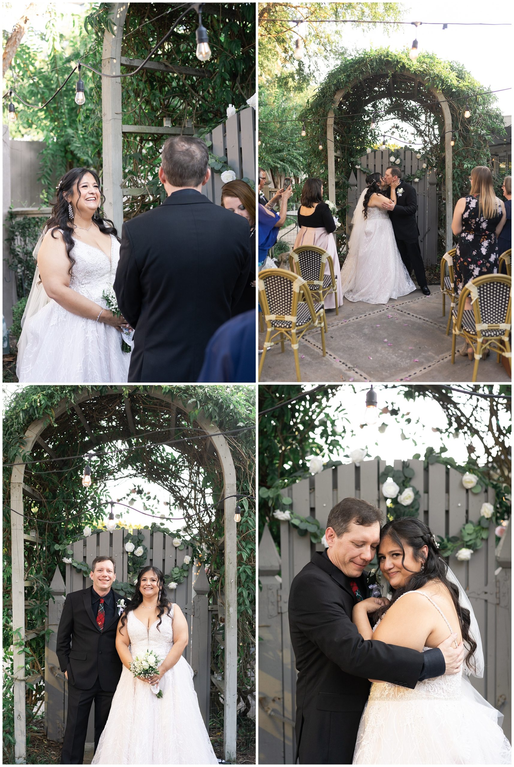 wedding ceremony at ouisie's table by Houston wedding photographer Swish and Click Photography