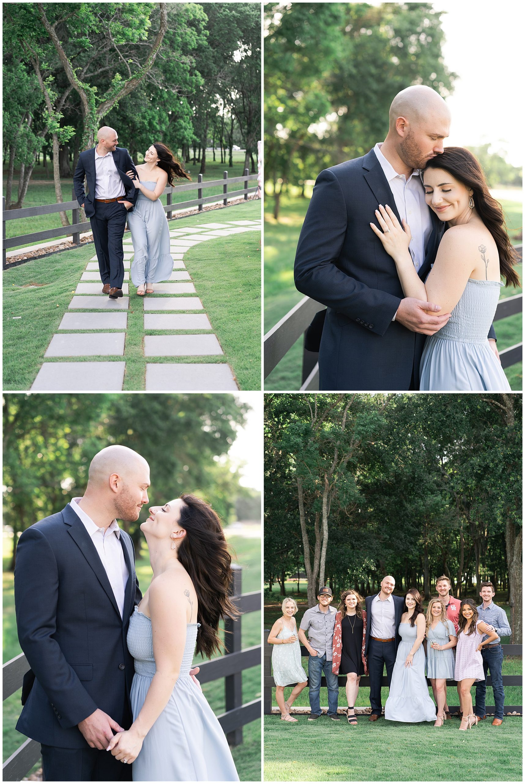 couple walk and kiss during a Houston marriage proposal by Houston wedding photographer Swish and Click Photography