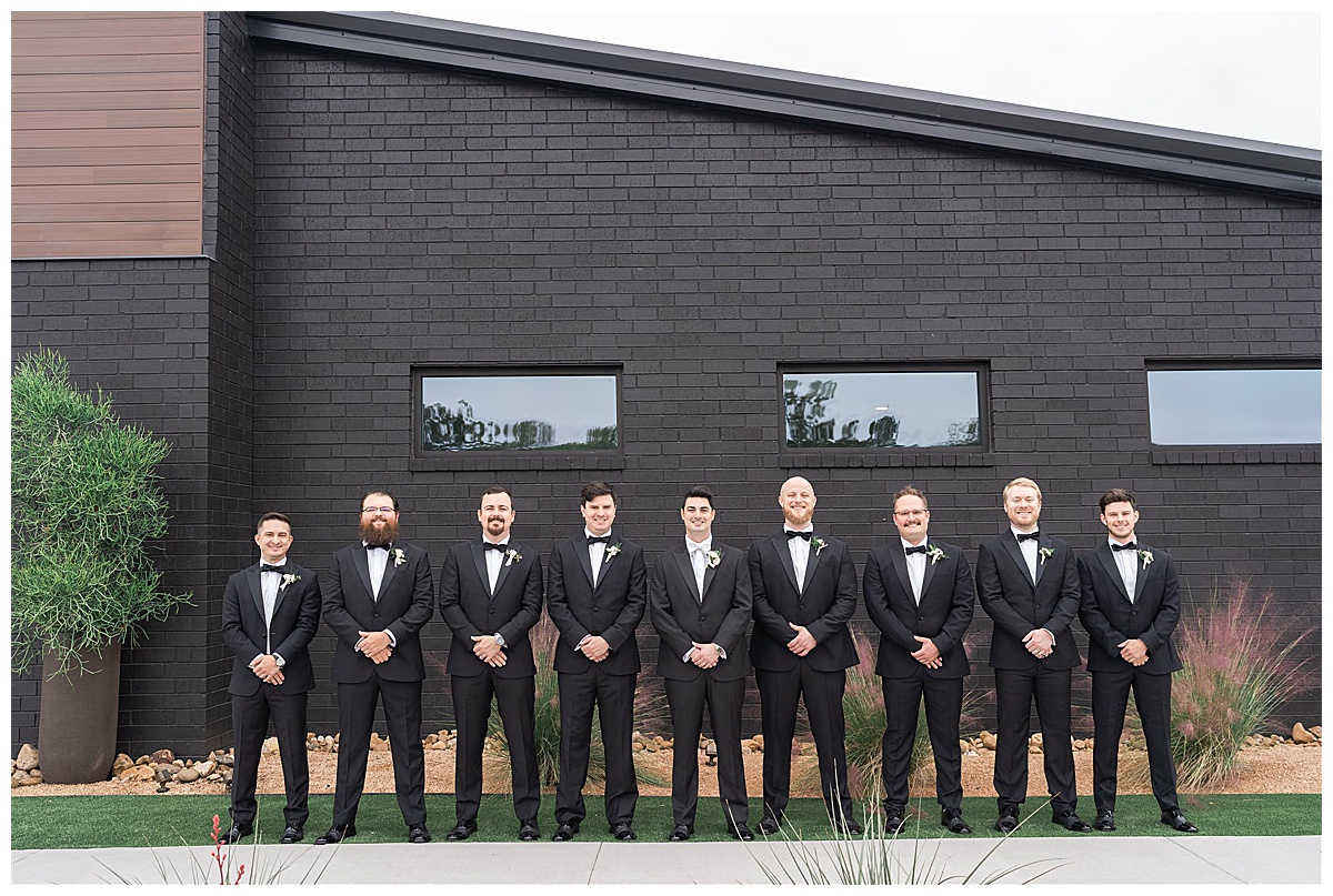 Groomsmen in black suits for Houston’s Best Wedding Photographers