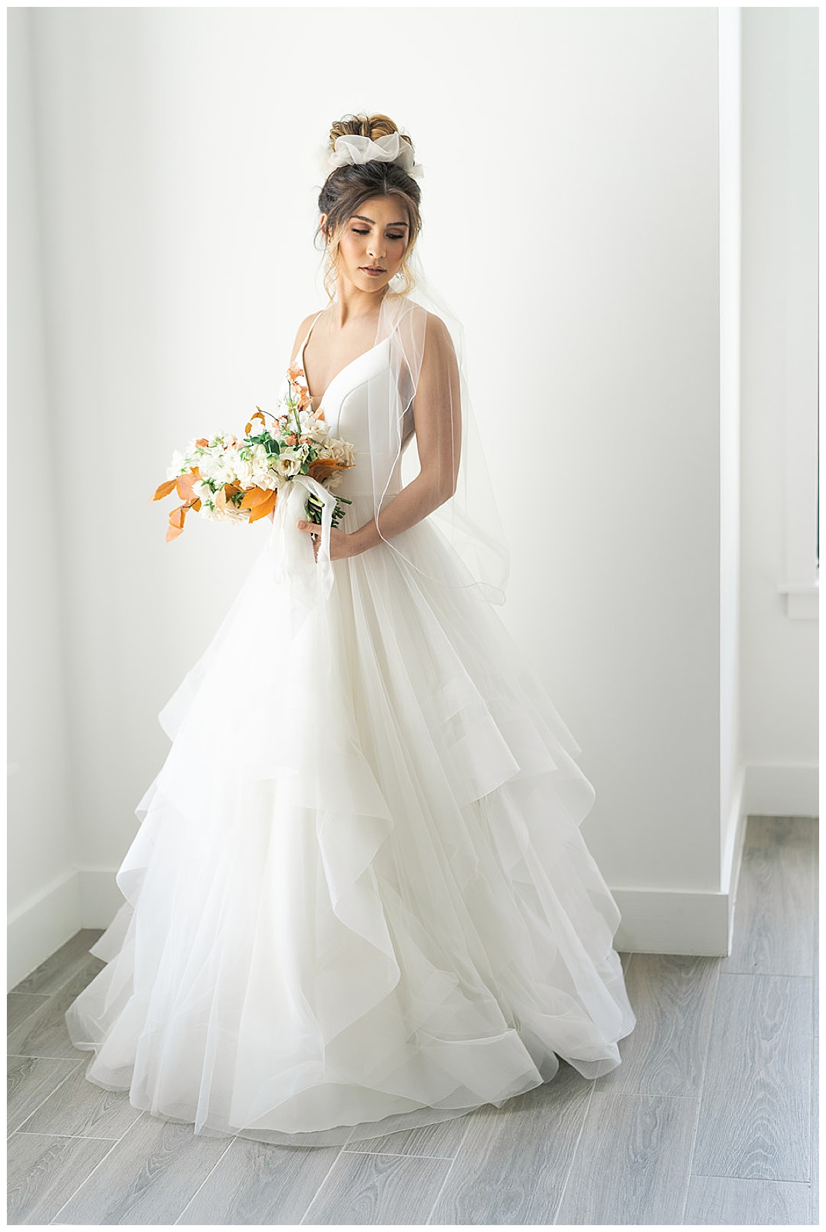 Beautiful bridal gown at Boxwood Manor