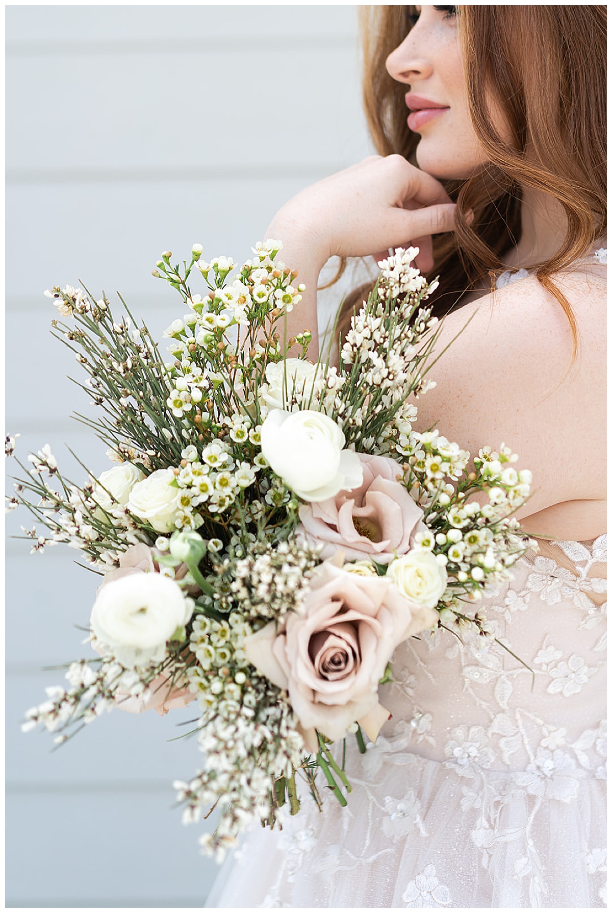 Gorgeous bridal bouquet at Boxwood Manor