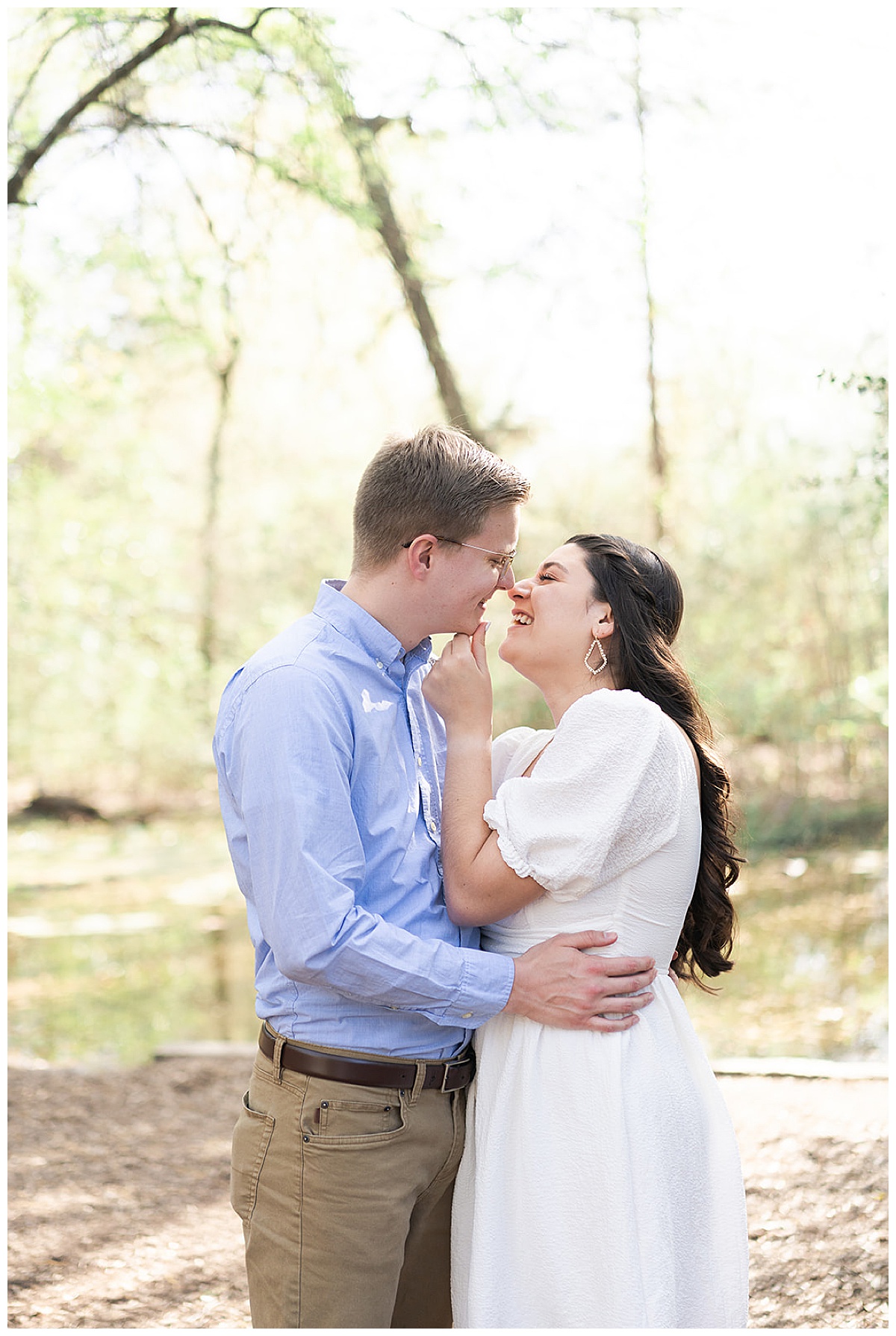 Fiances hold each other close for Houston’s Best Wedding Photographers
