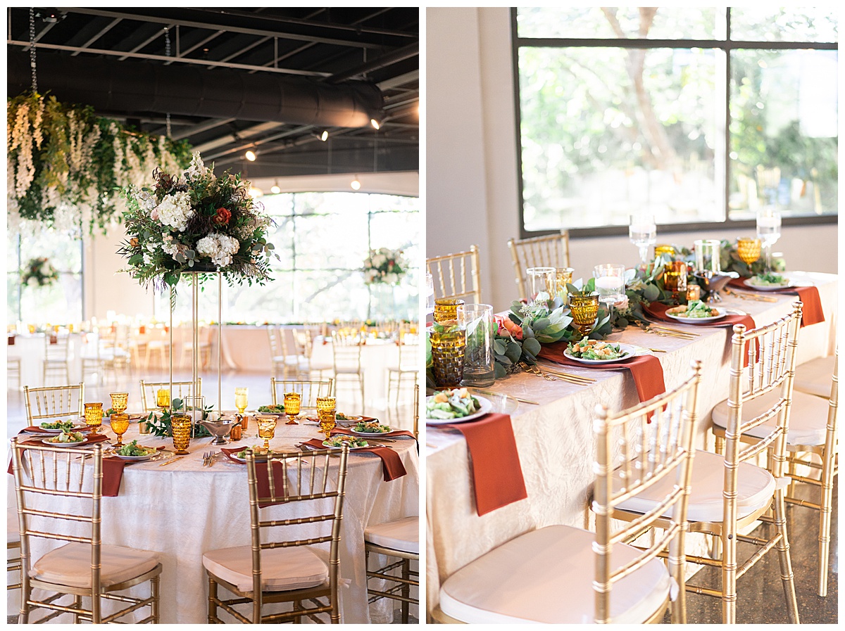Wedding day reception table decor for Houston’s Best Wedding Photographers