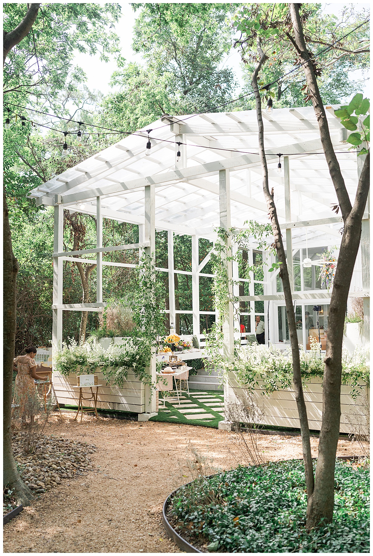 Gorgeous greenhouse at Houston wedding venue by Swish & Click Photography