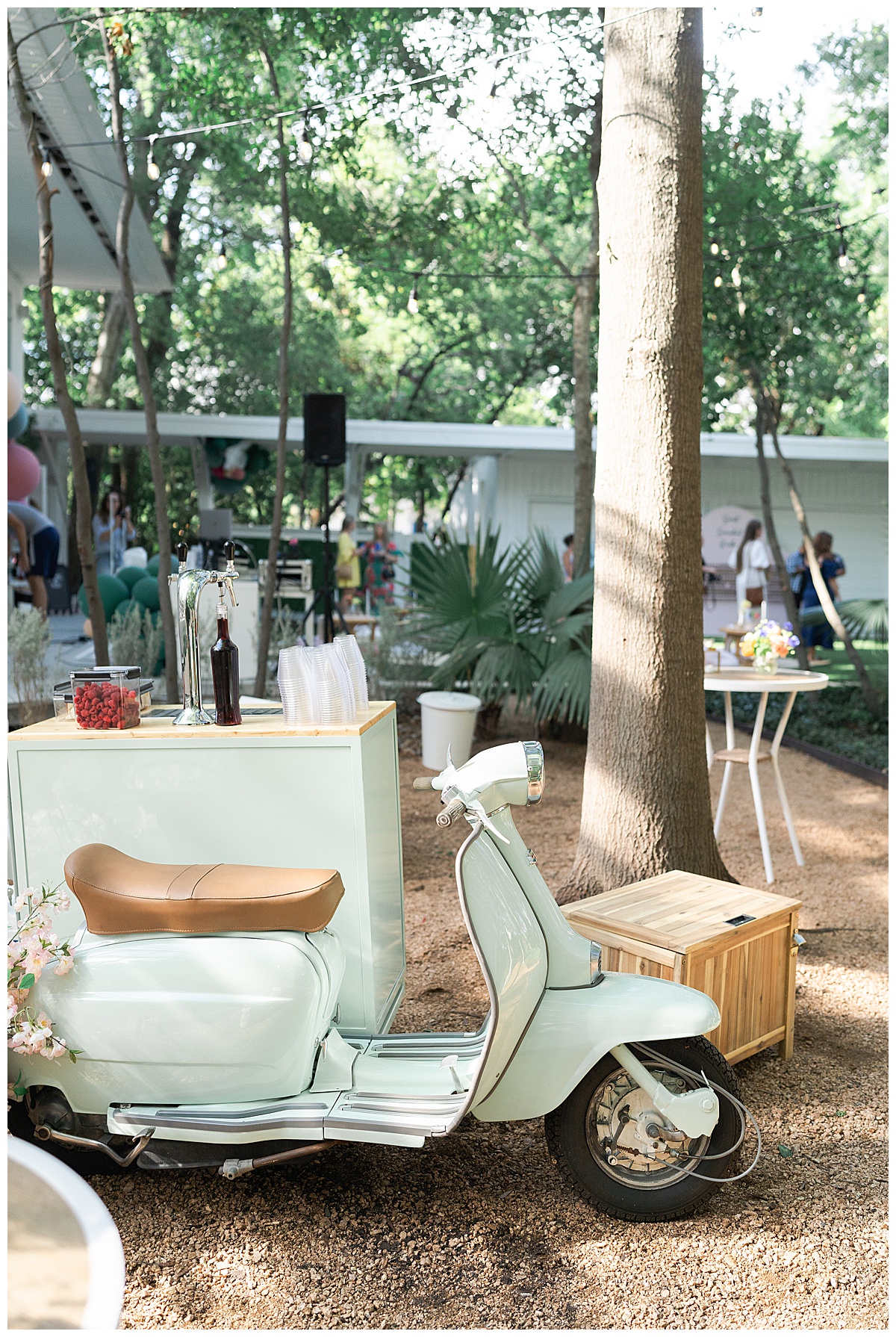 Outdoor vespa for the Open House at The Juliana