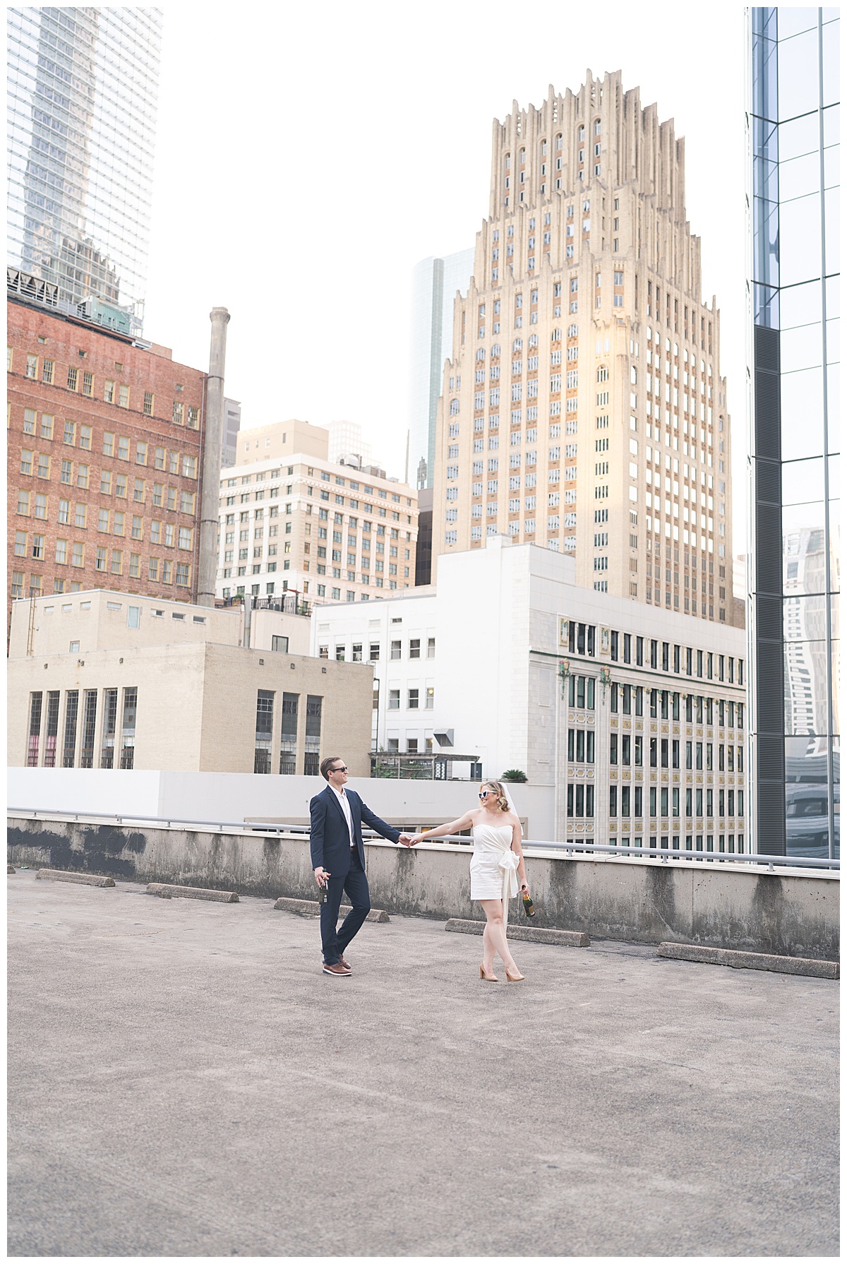 Couple dances o rooftop for Houston’s Best Wedding Photographers