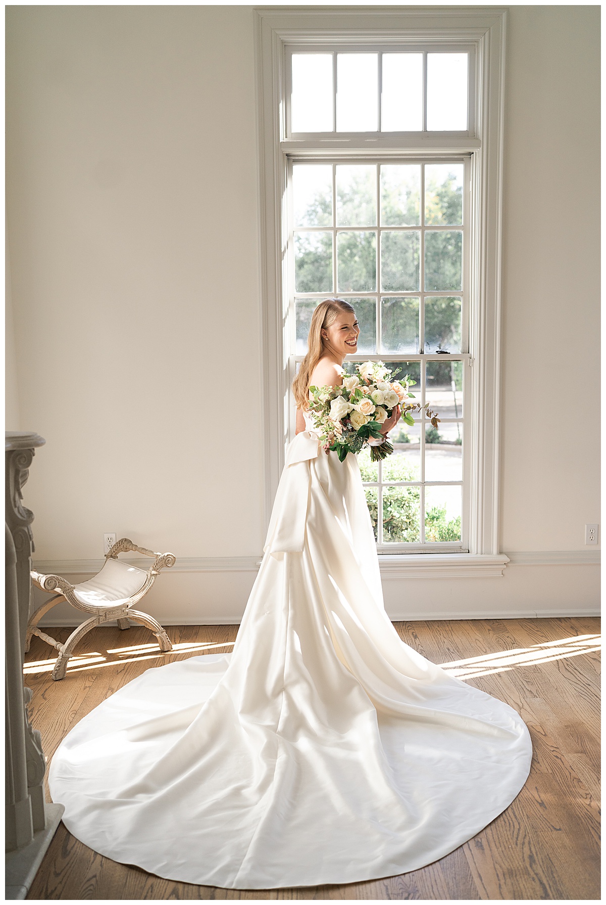 Woman twirl in gown for Stunning Bridal Portraits at The Creative Chateau