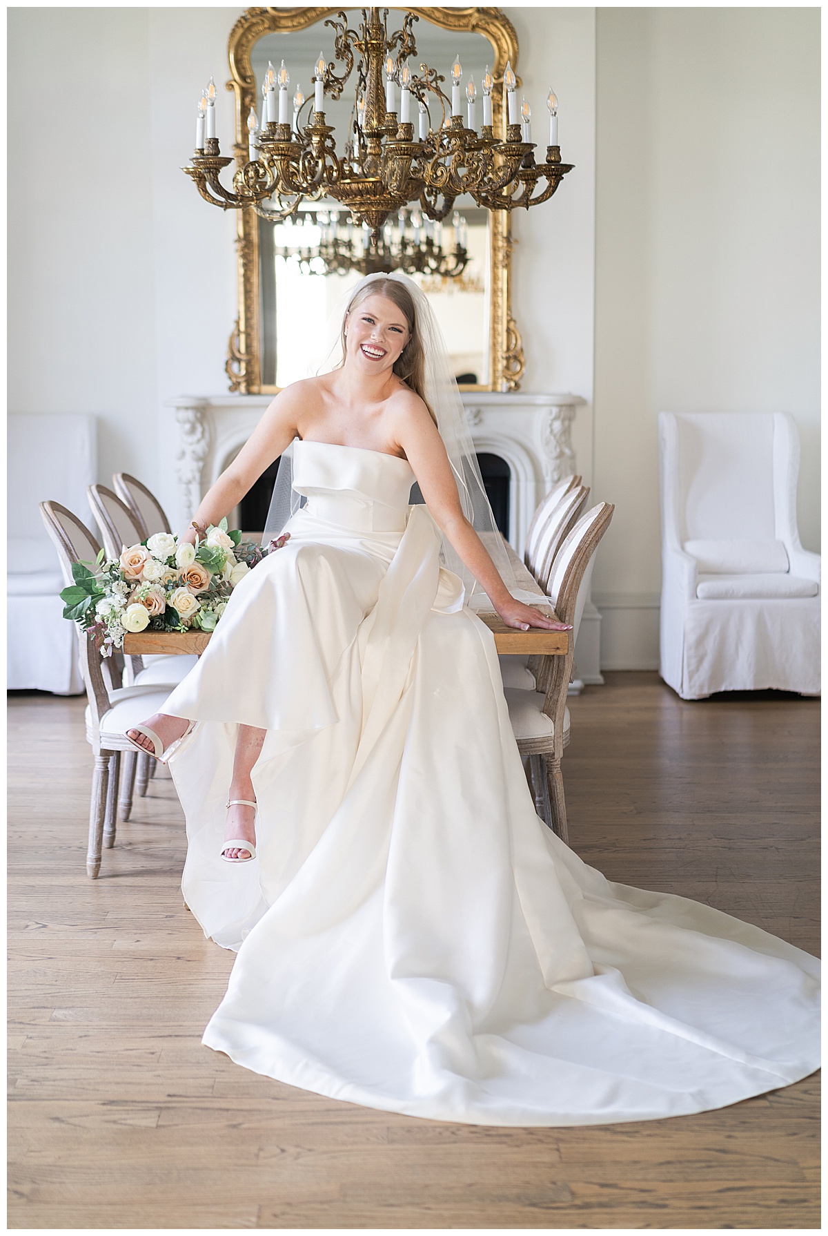 Happy bride enjoys her bridal portraits by Houston’s Best Wedding Photographers 