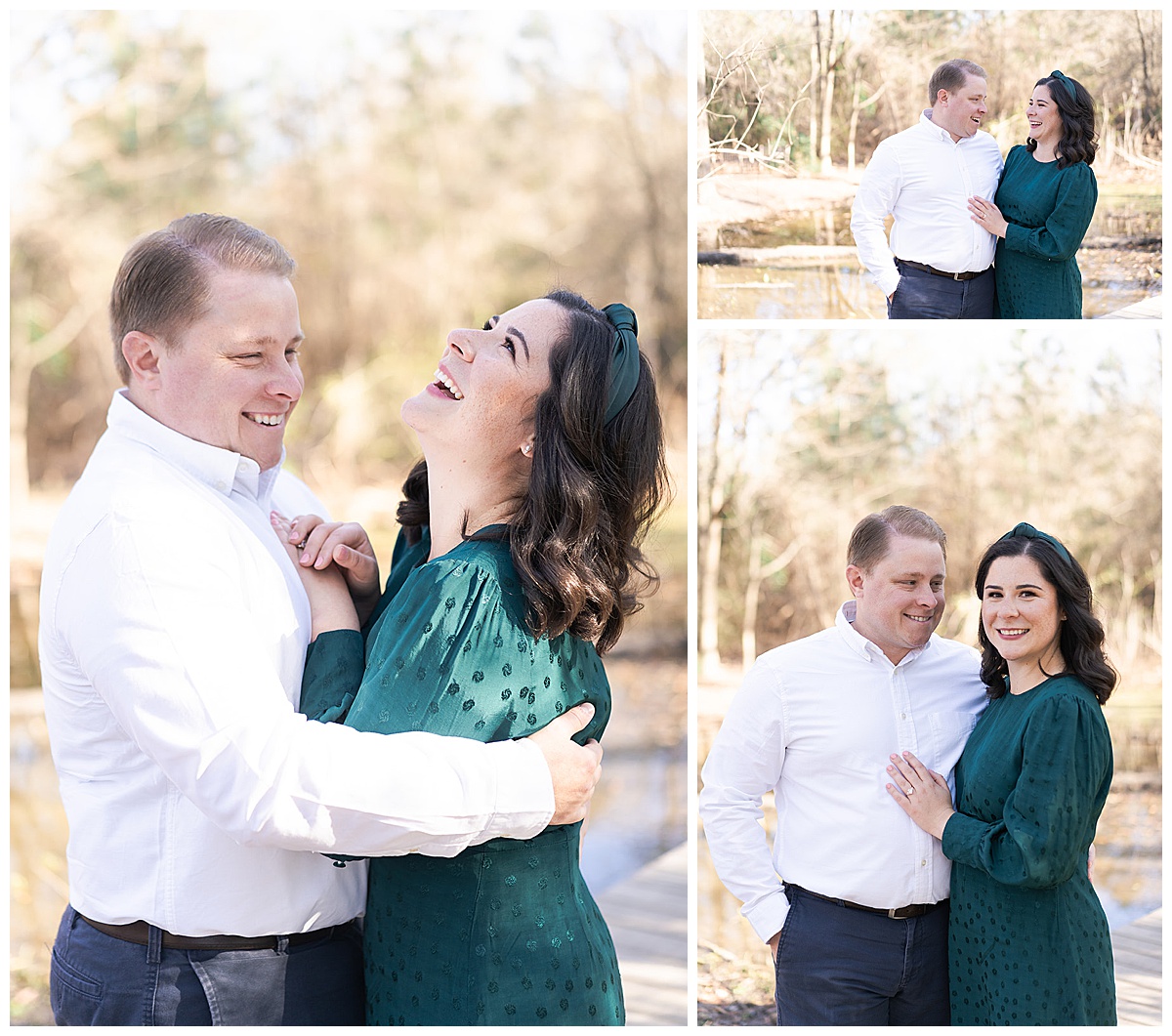 Two people smile and laugh together for Houston’s Best Wedding Photographers
