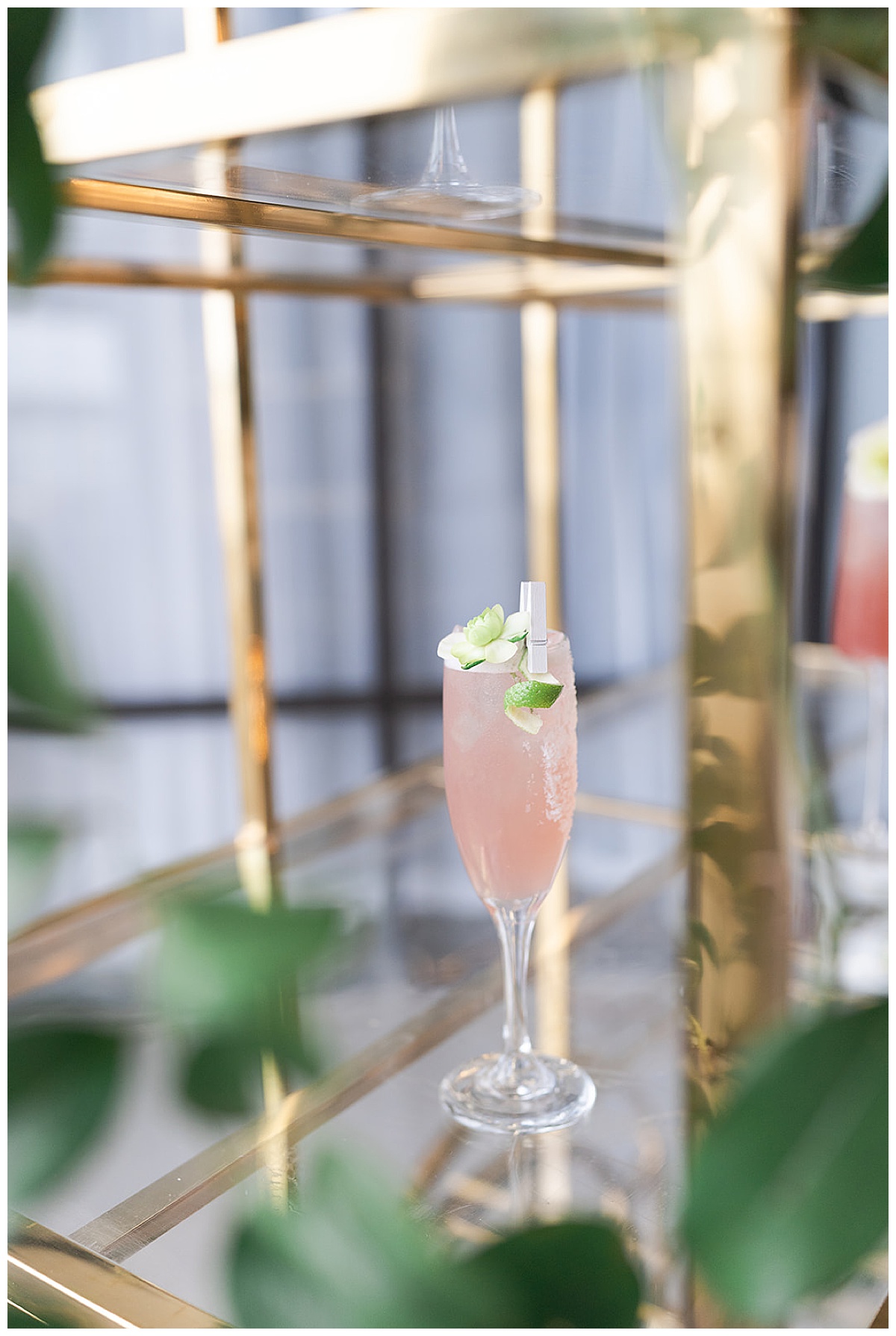 Festive pink-toned cocktail for Swish & Click Photography
