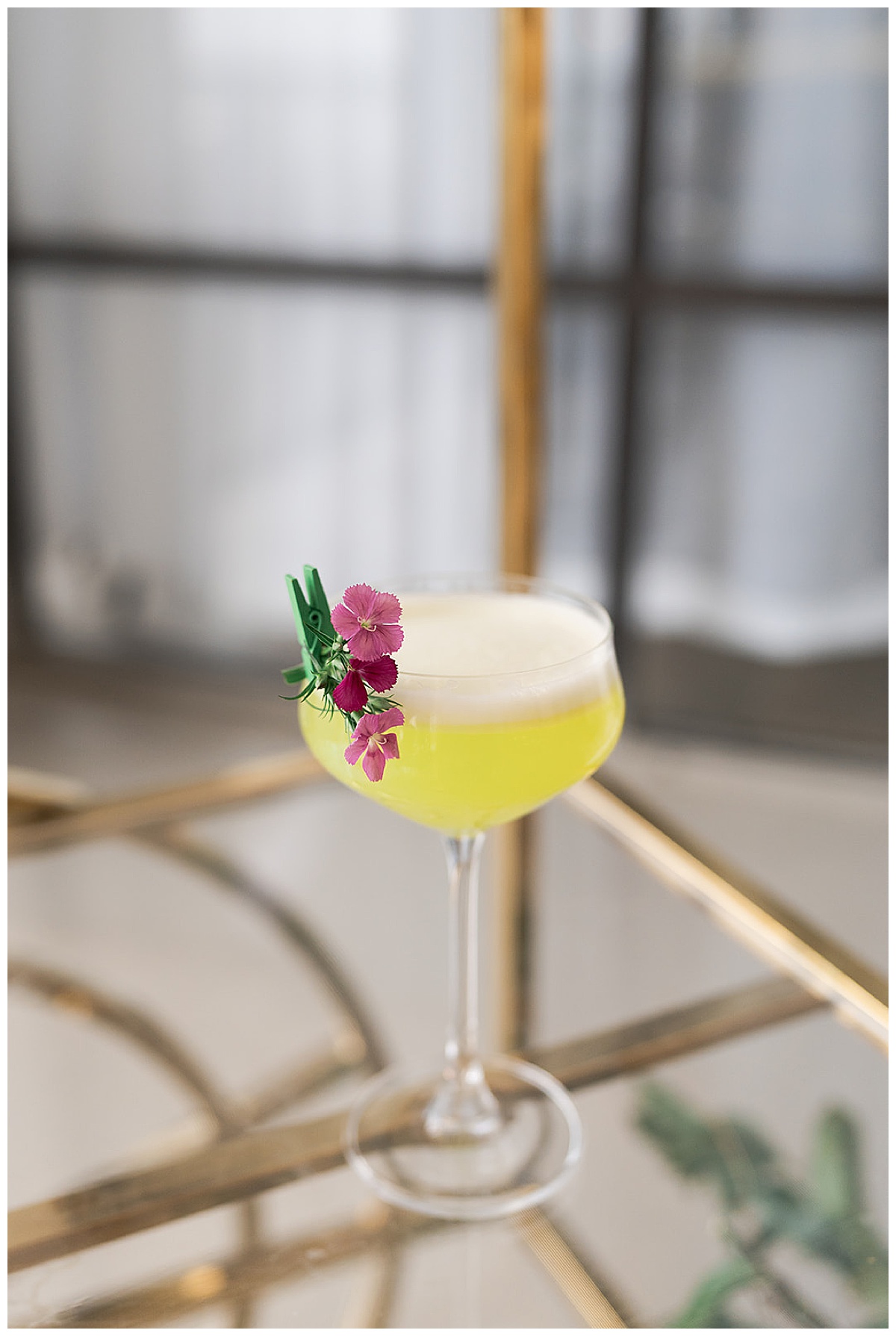Festive and delicious yellow cocktail for Secret Garden Editorial