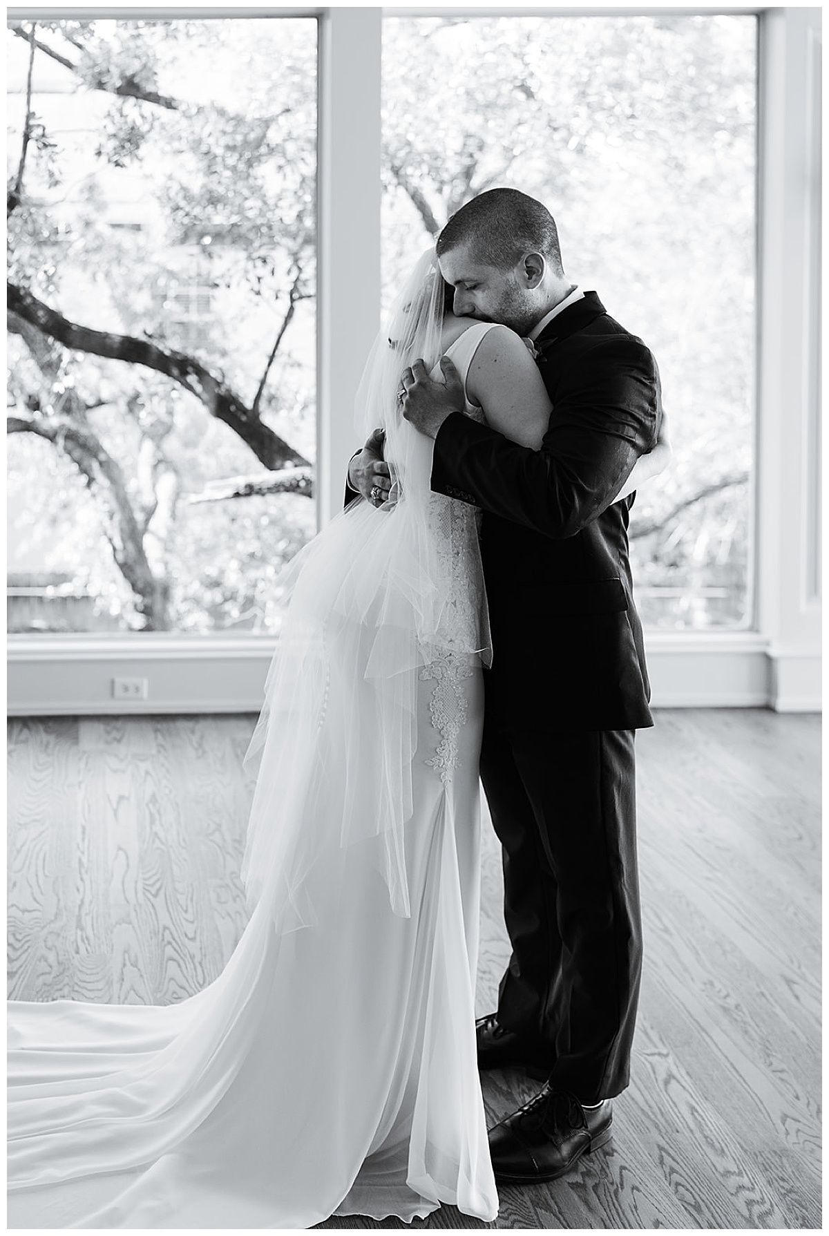 Husband and wife share a hug for Swish & Click Photography