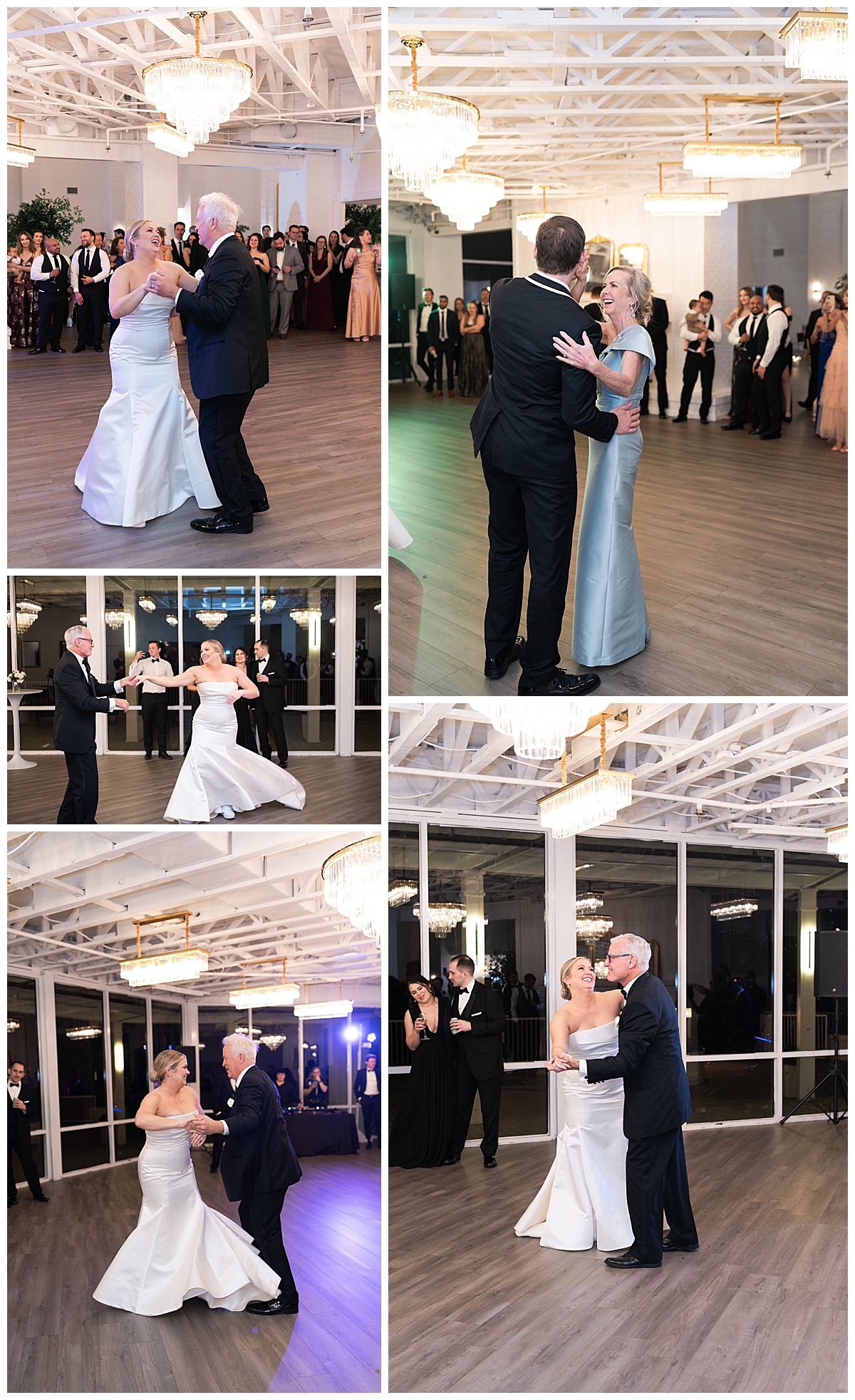 Couple dances with their parents at Charleston Lane 