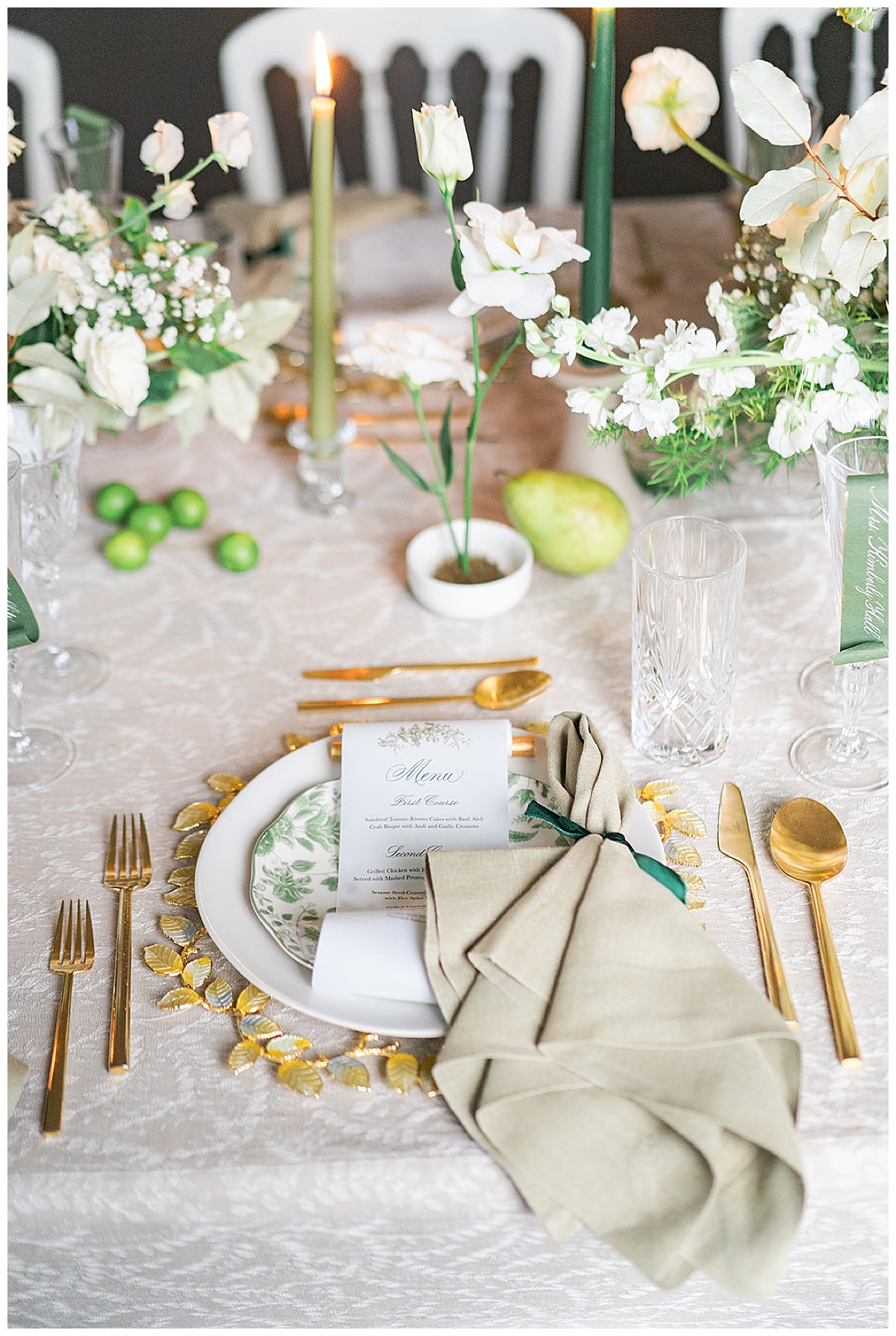 Gold wedding details for Editorial at The Mason