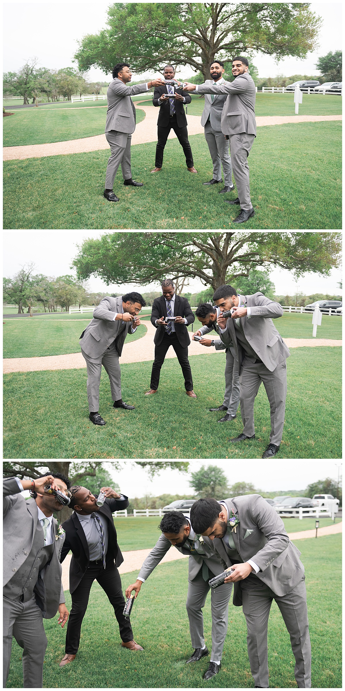 Groomsmen make a toast for Swish & Click Photography