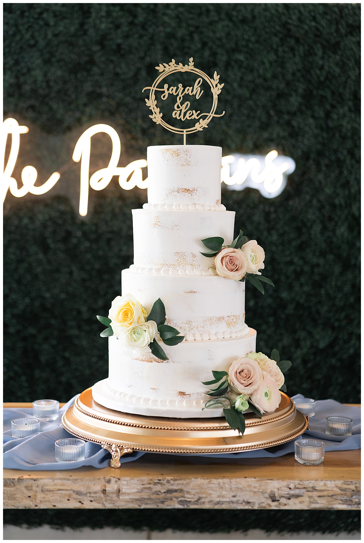 Gorgeous wedding cake at Deep in the Heart Farms