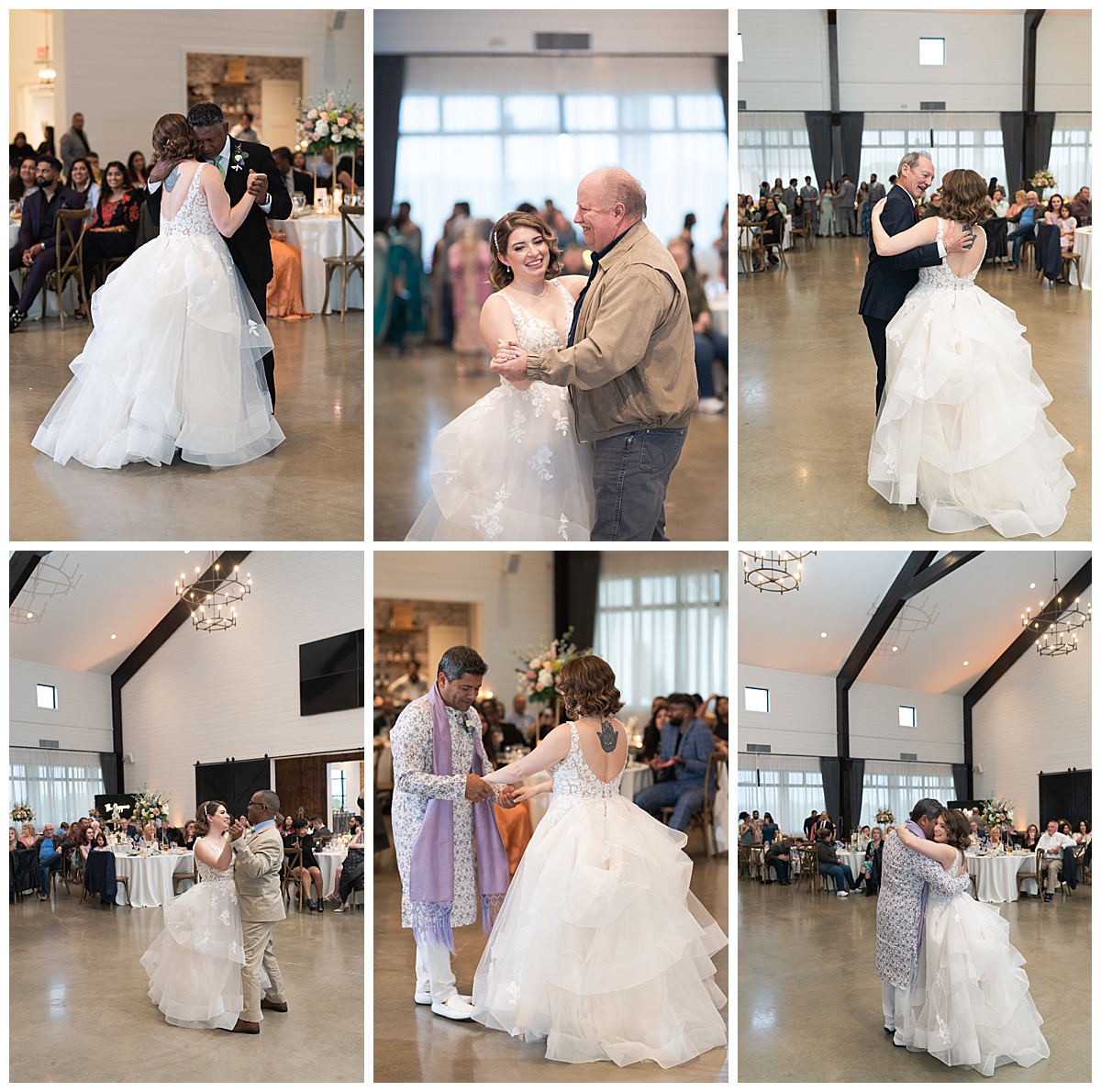 Family and friends dance with the bride for Swish & Click Photography