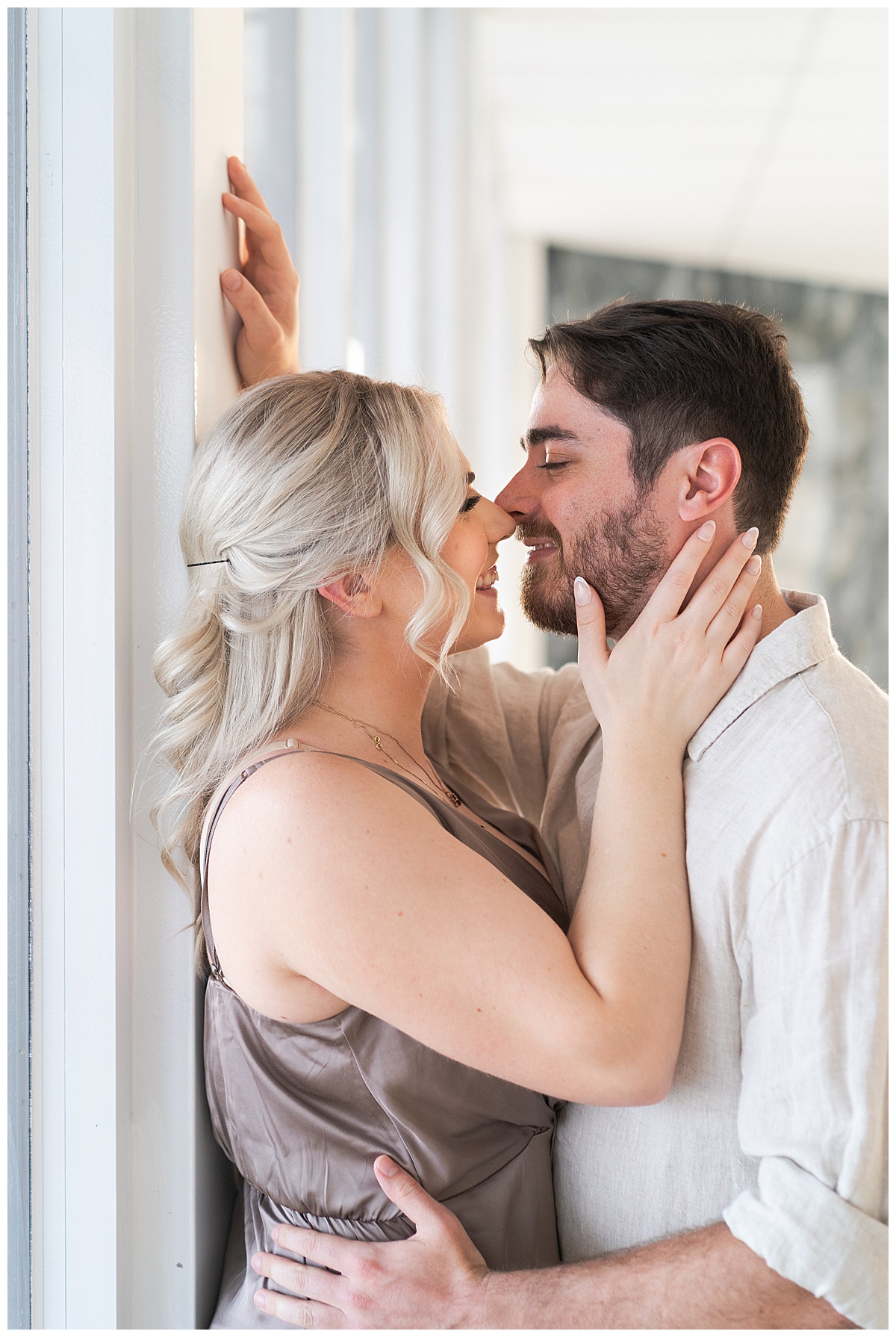 Couple cuddle in close together for Houston’s Best Wedding Photographers