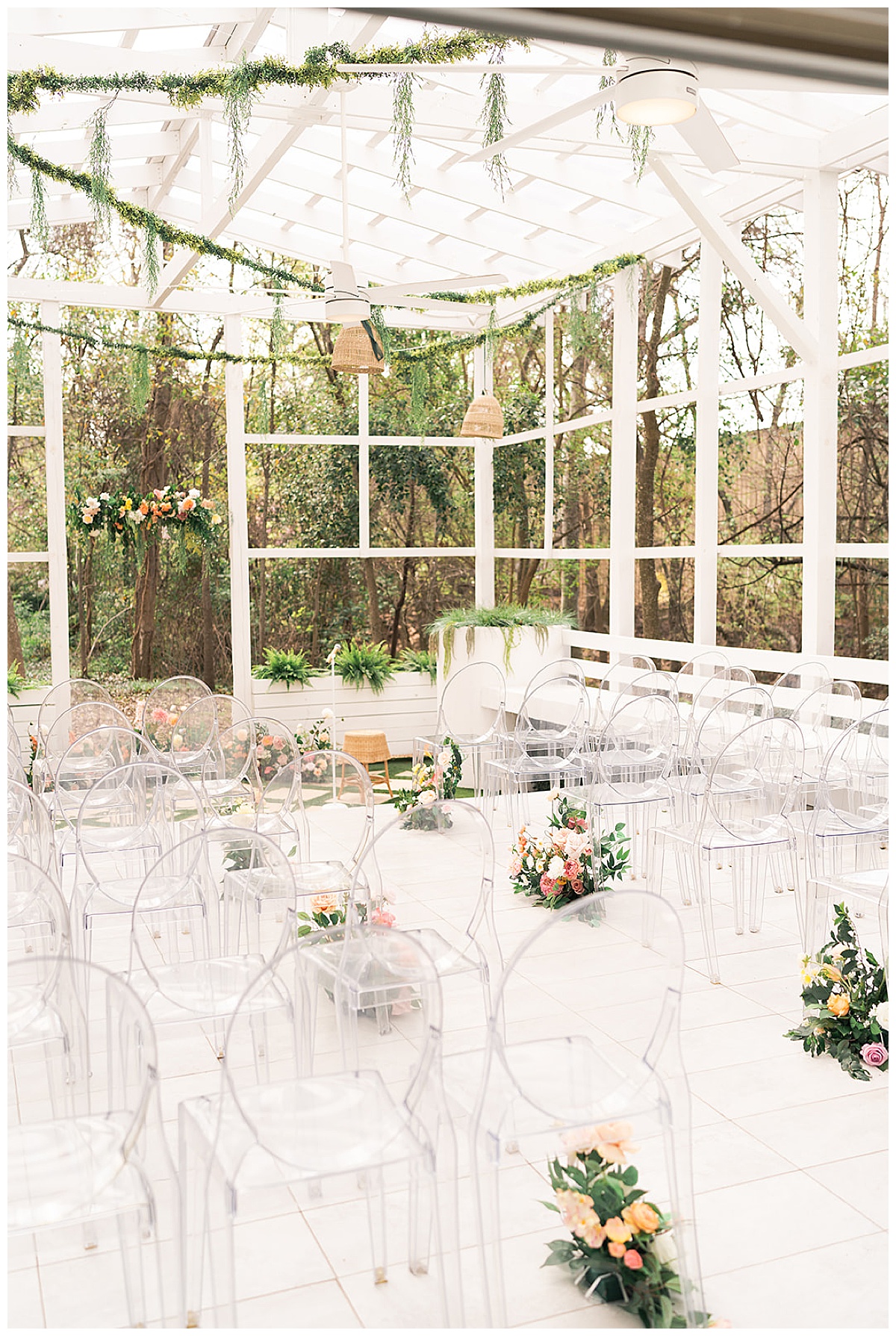 Stunning greenhouse at a Houston wedding venue
