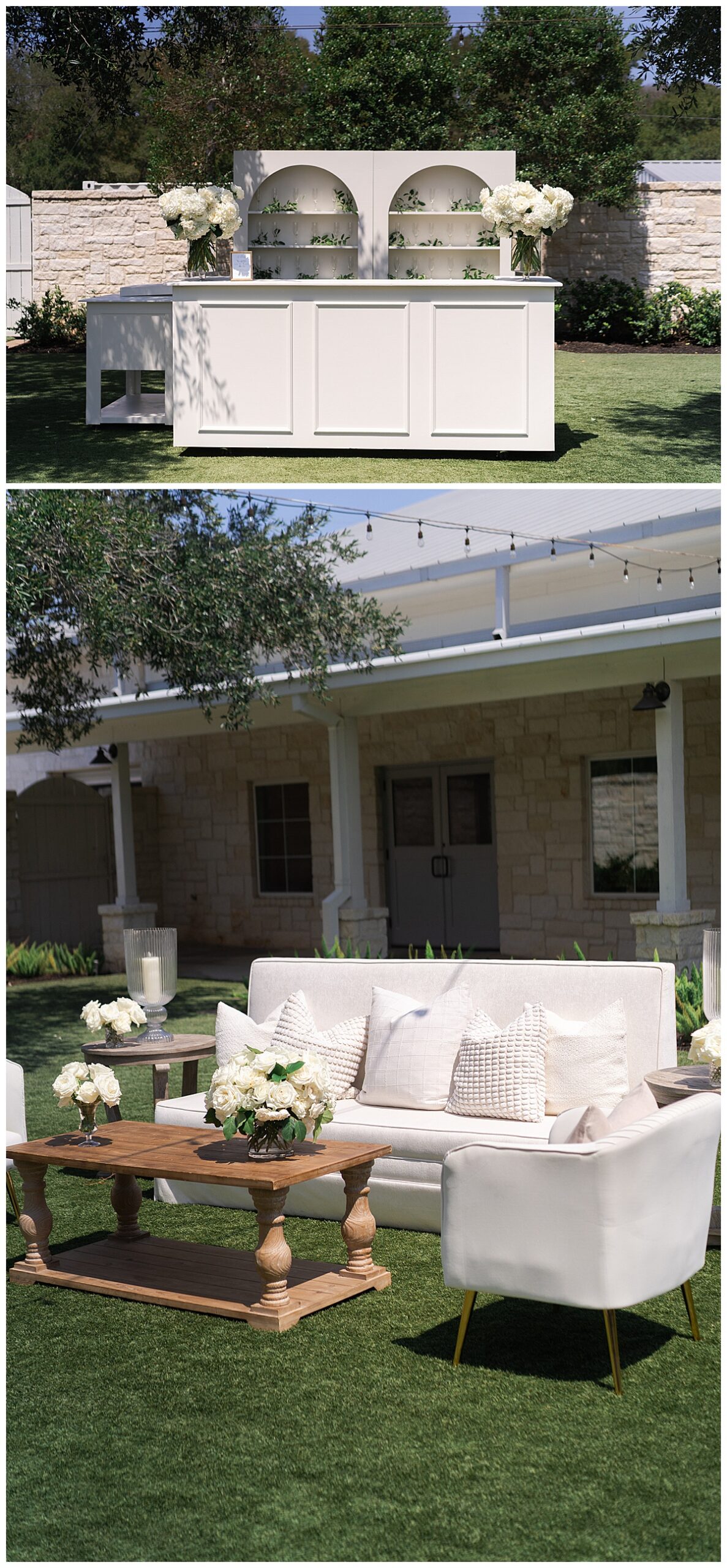 Outdoor reception seating by Swish & Click Photography