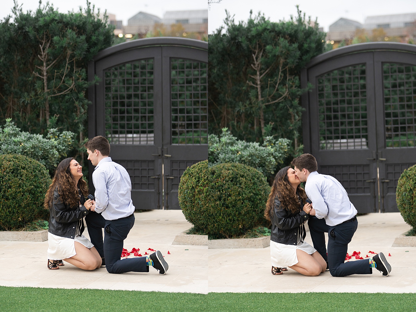 Couple share a special moment together by Houston Marriage Proposal Photographer