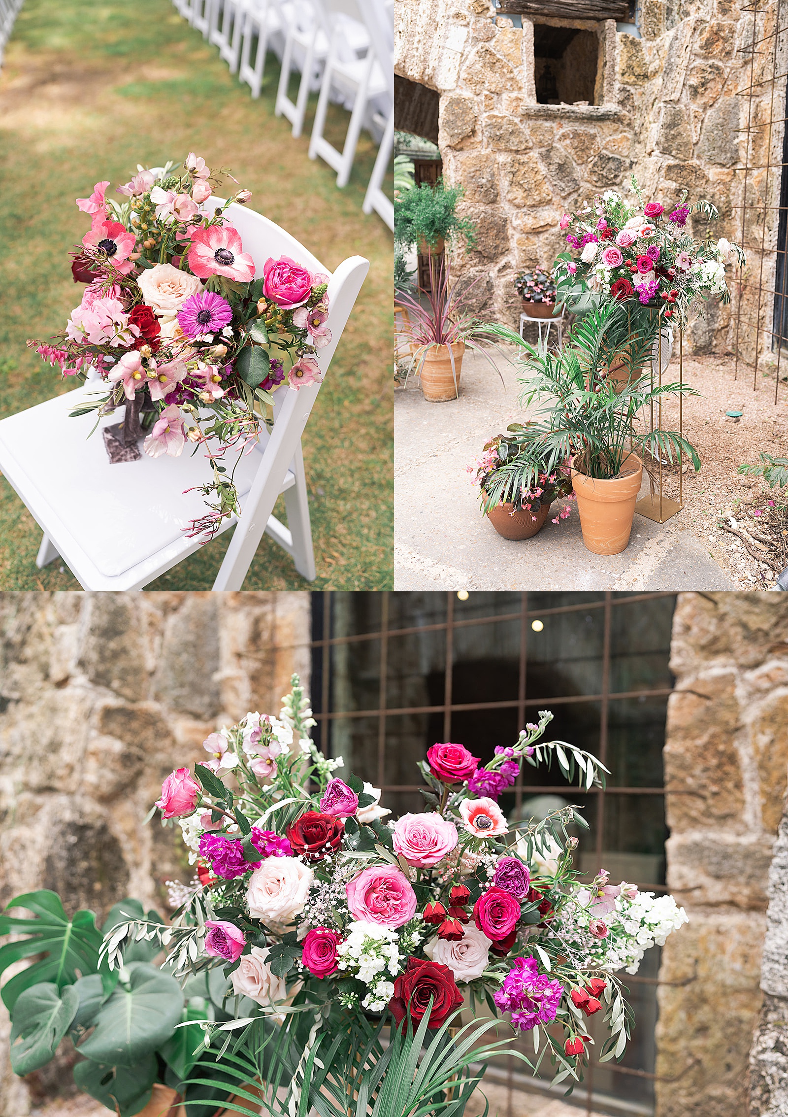 Gorgeous pink bouquets by Amanda Bee’s Floral Design