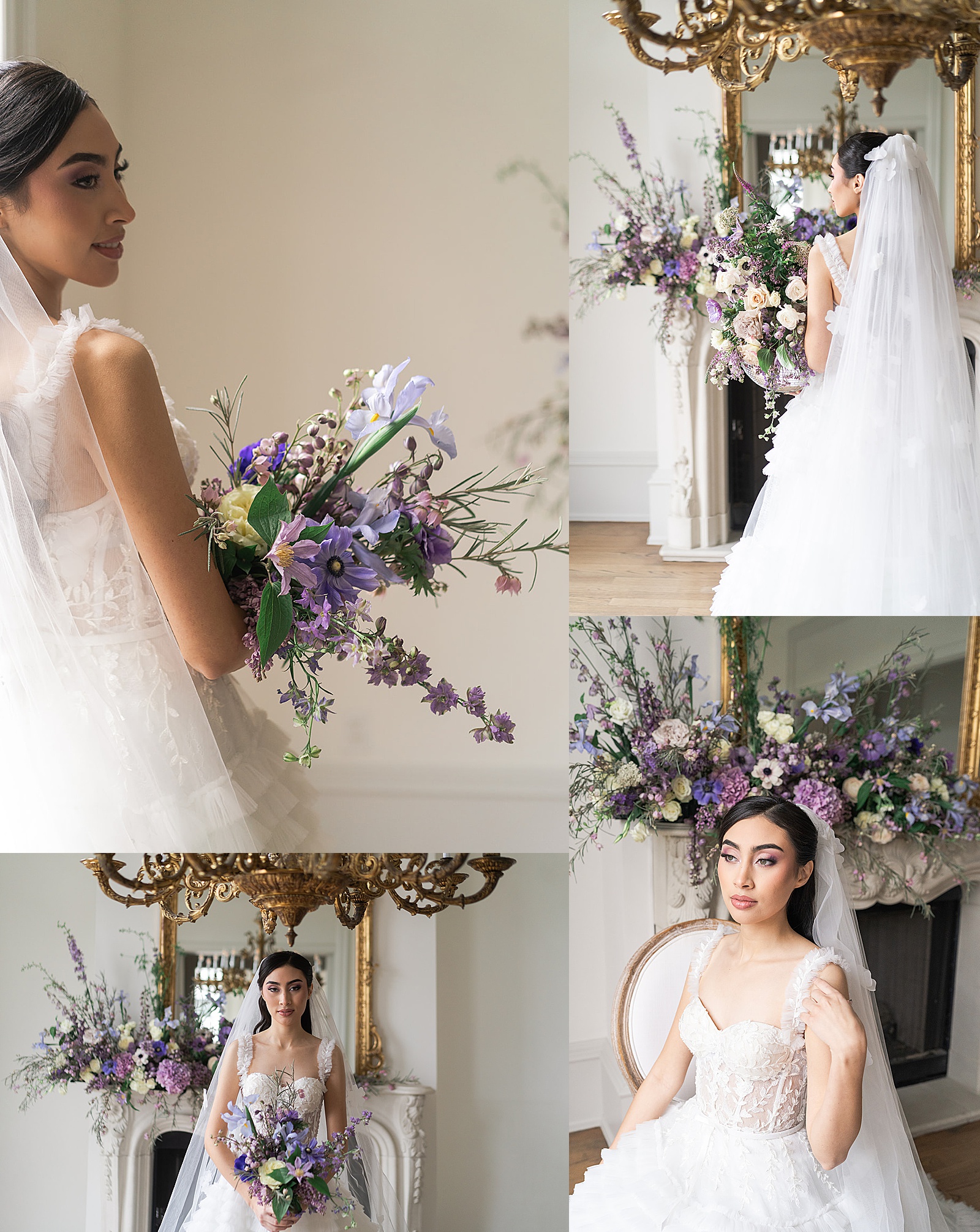 Stunning purple floral installations and bouquets by Houston’s Best Wedding Photographers