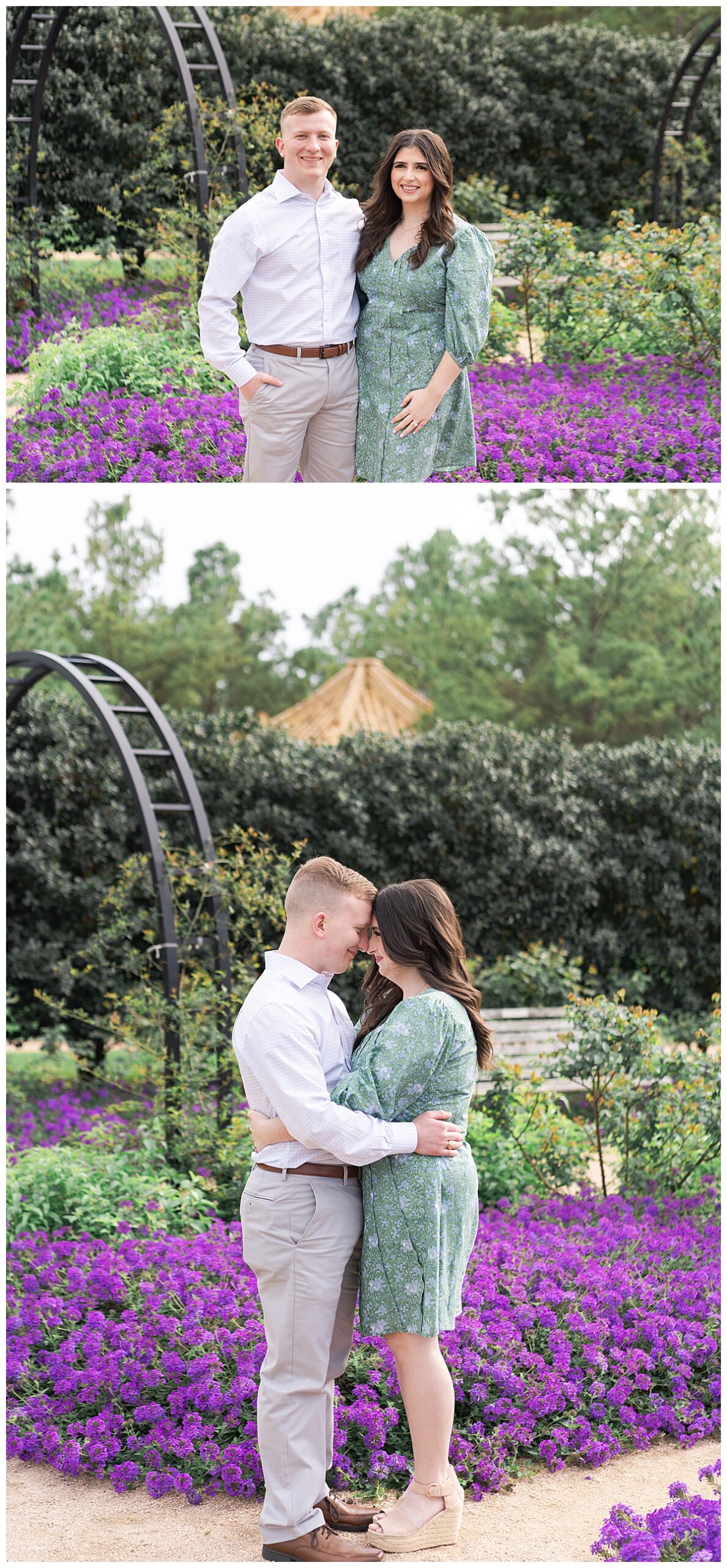 Couple cuddle in close together for McGovern Centennial Gardens Engagement Photographer