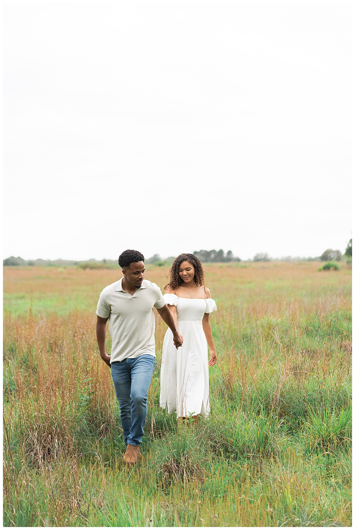 Man and woman walk together for Swish & Click Photography