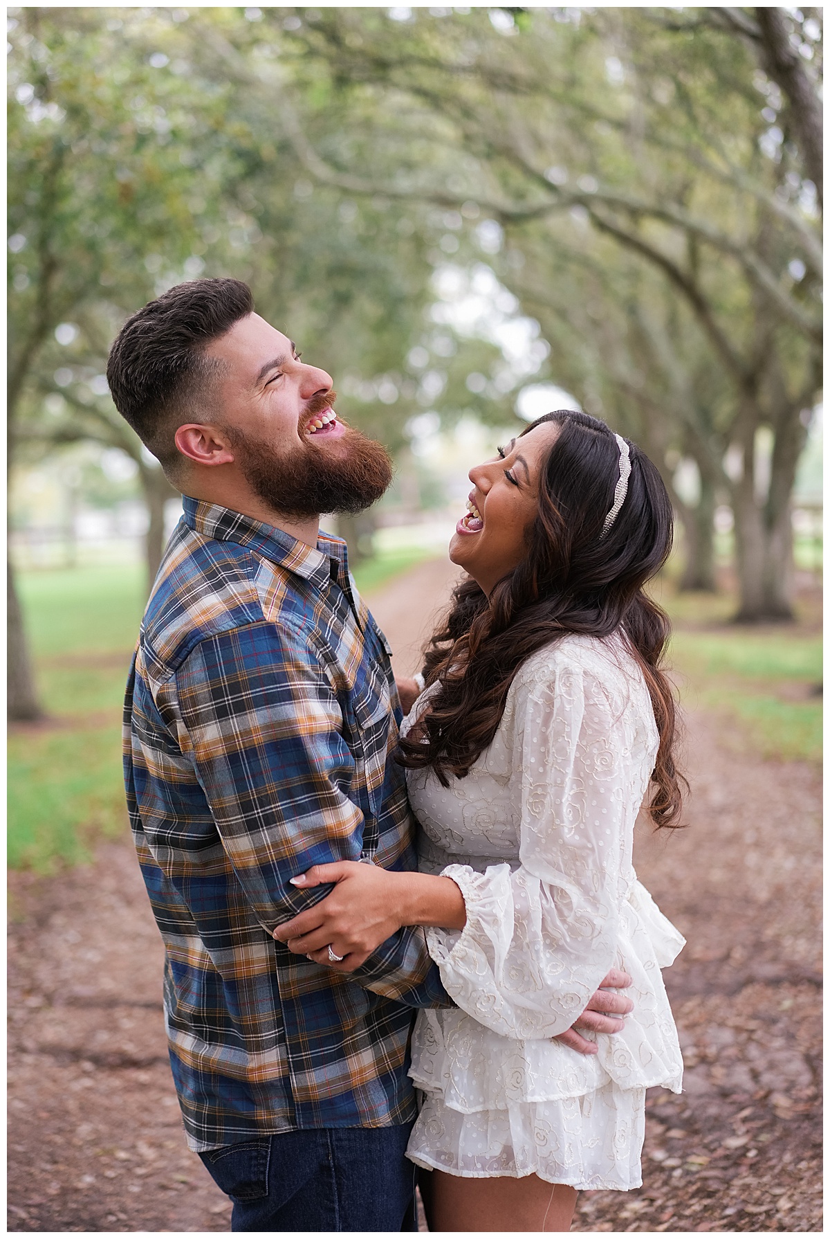 Couple laugh together for Houston’s Best Wedding Photographers