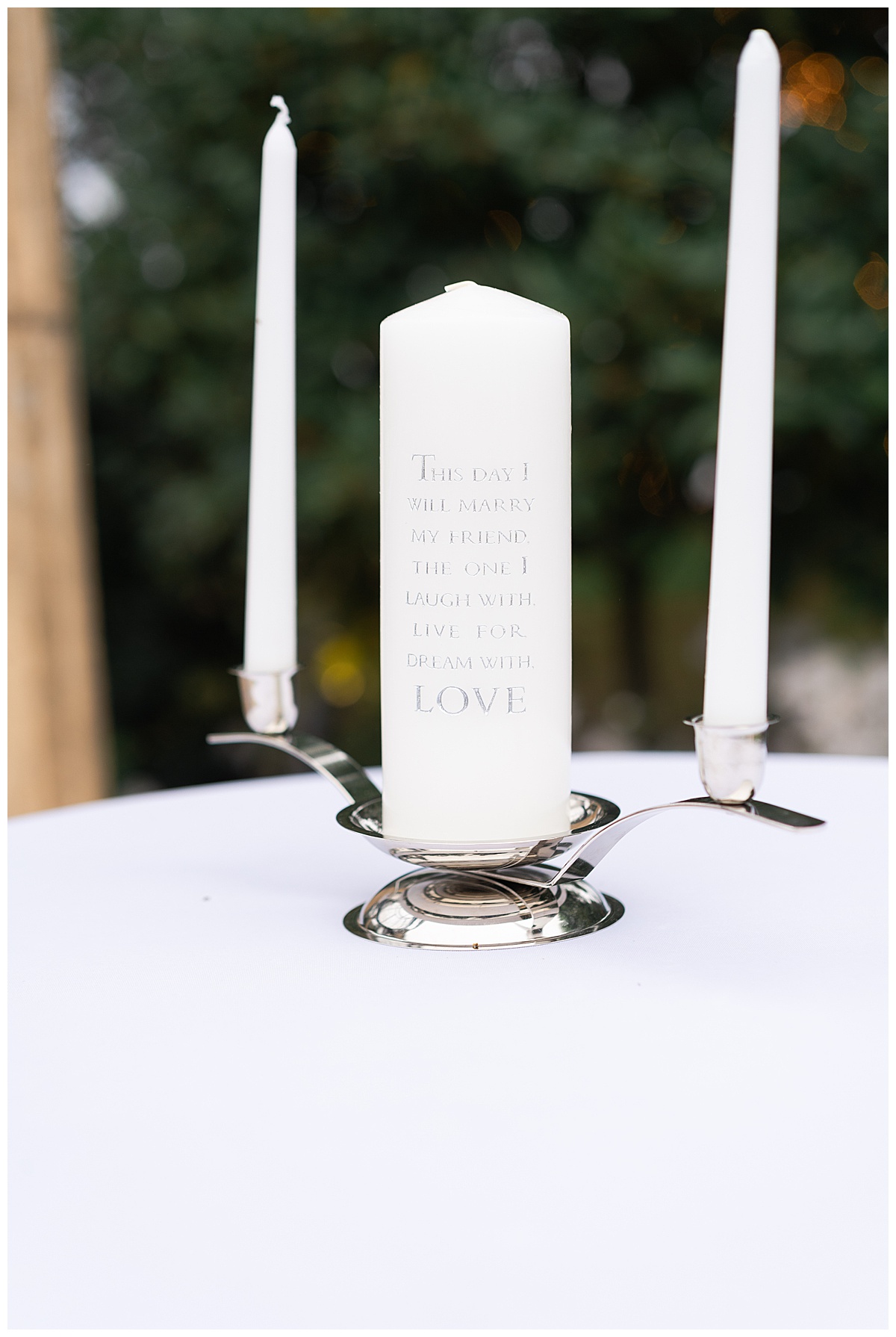 Wedding candle for Swish & Click Photography