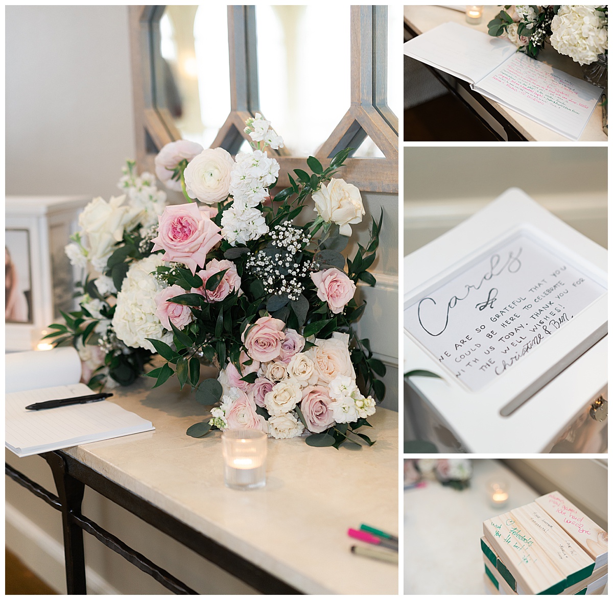 Reception details for Swish & Click Photography