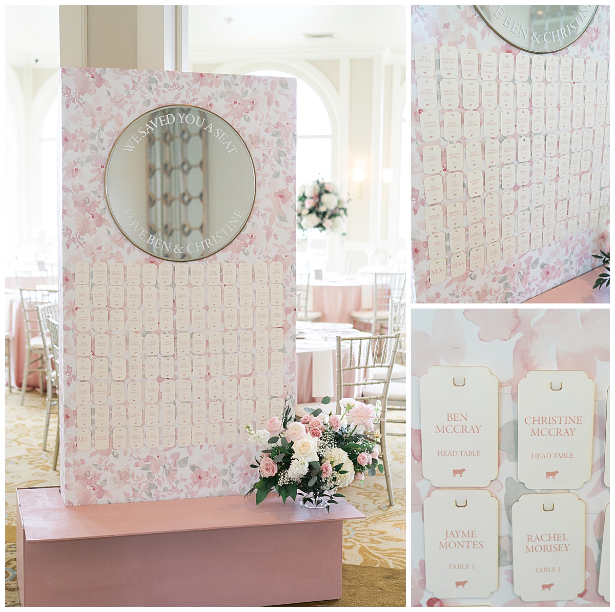 Seating chart details for Swish & Click Photography