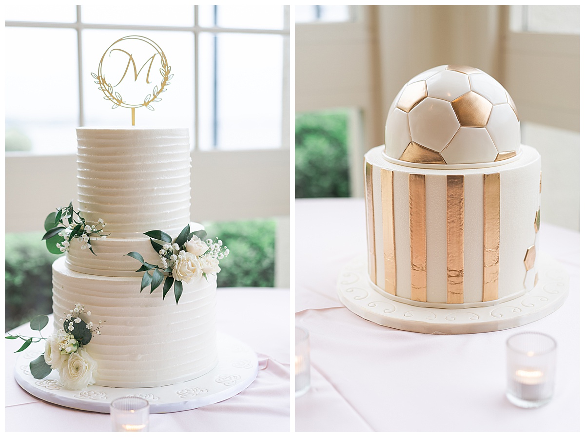 Custom wedding cake for Bentwater Yacht Club Wedding 