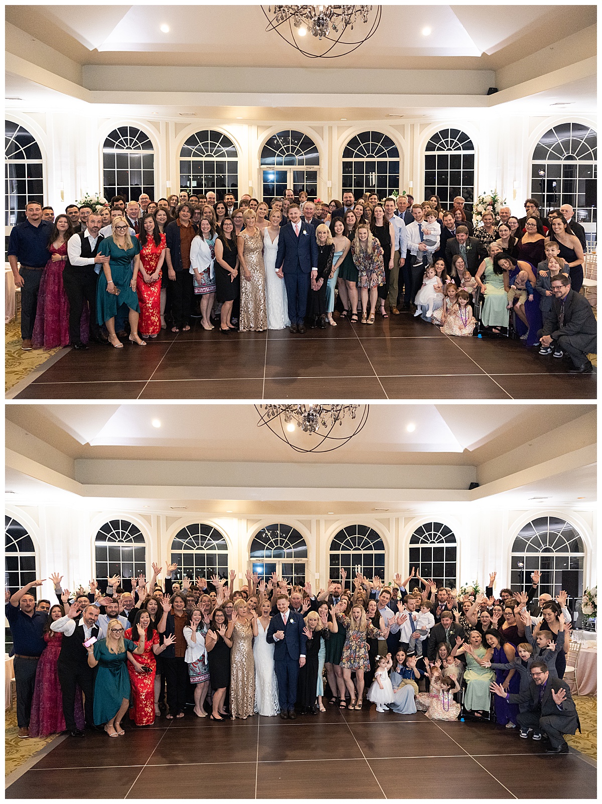 Family and friends celebrate at Bentwater Yacht Club Wedding 