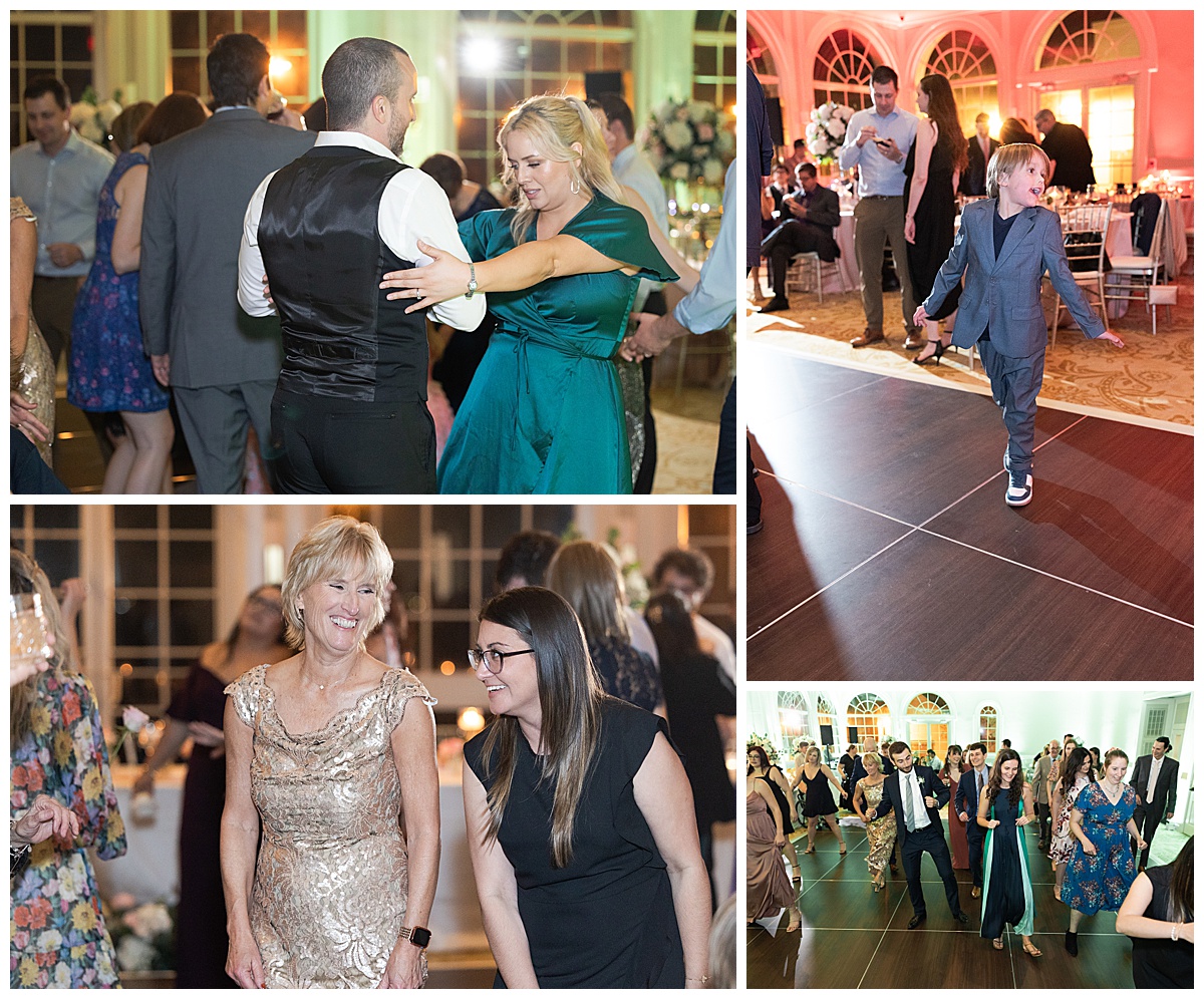 Family and friends dance together for Swish & Click Photography