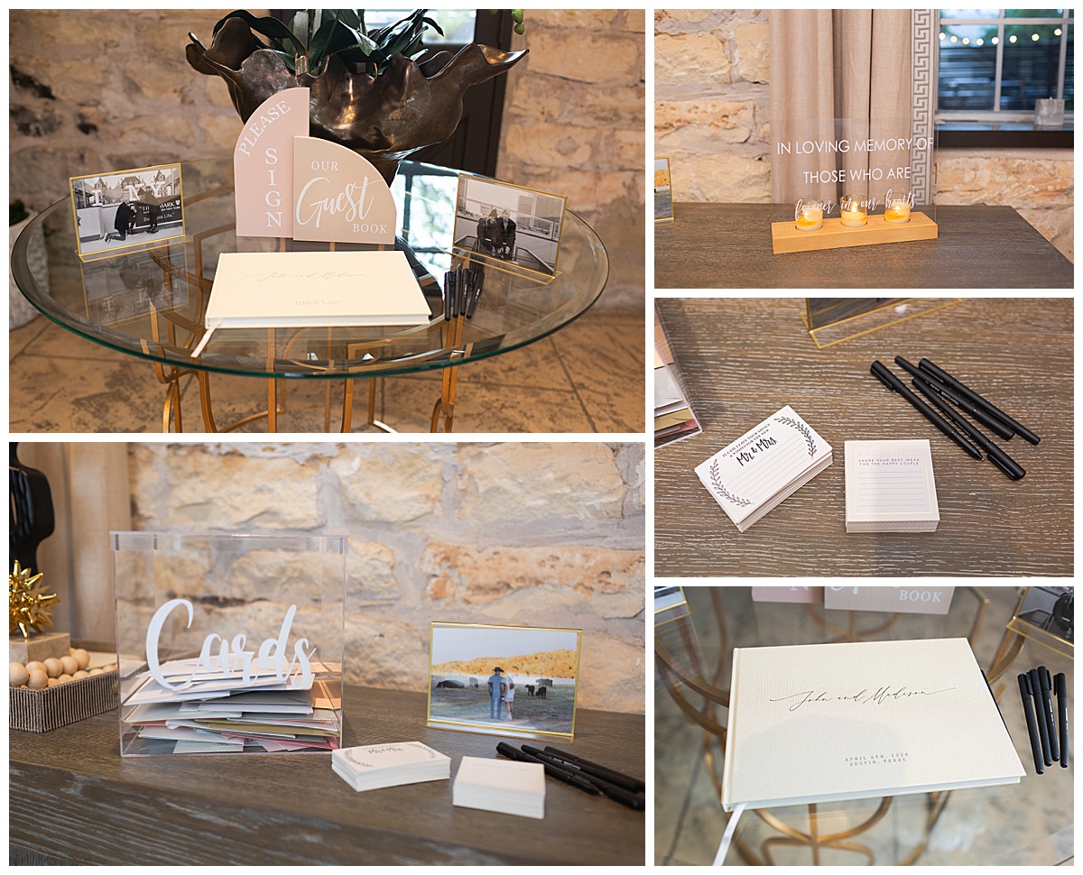 Reception details by Swish & Click Photography