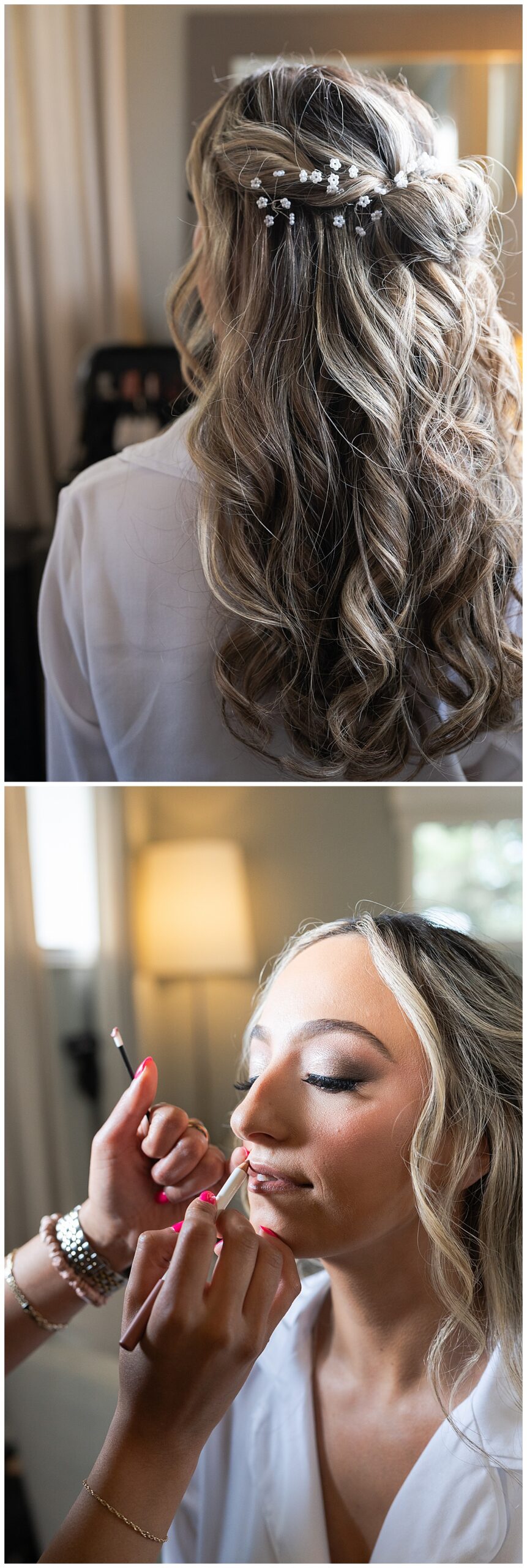 Bride gets ready for wedding at Swish & Click Photography