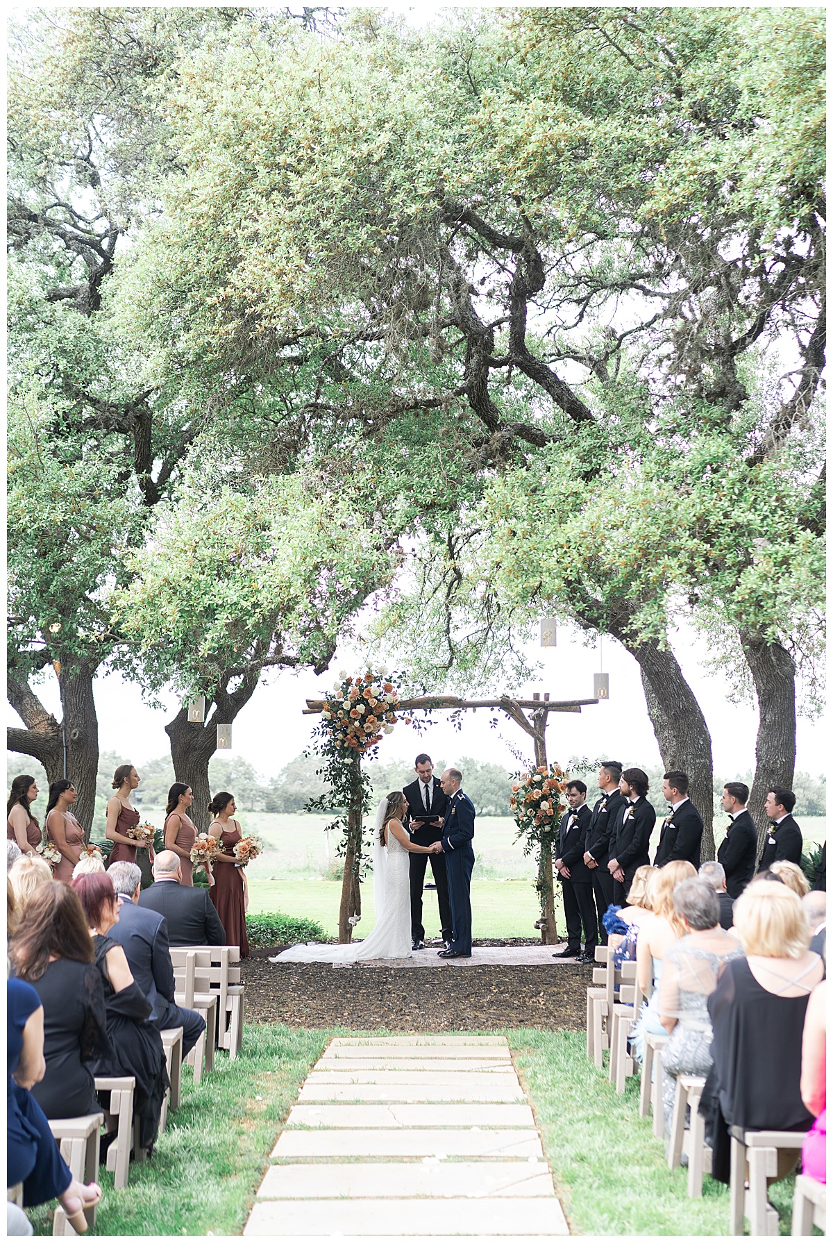 Husband and wife stand at the altar for Swish & Click Photography