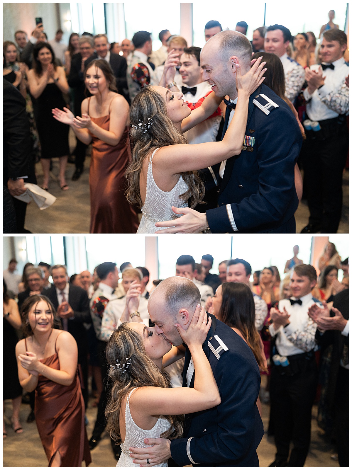 Husband and wife dance together during their Stonehouse Villa Wedding