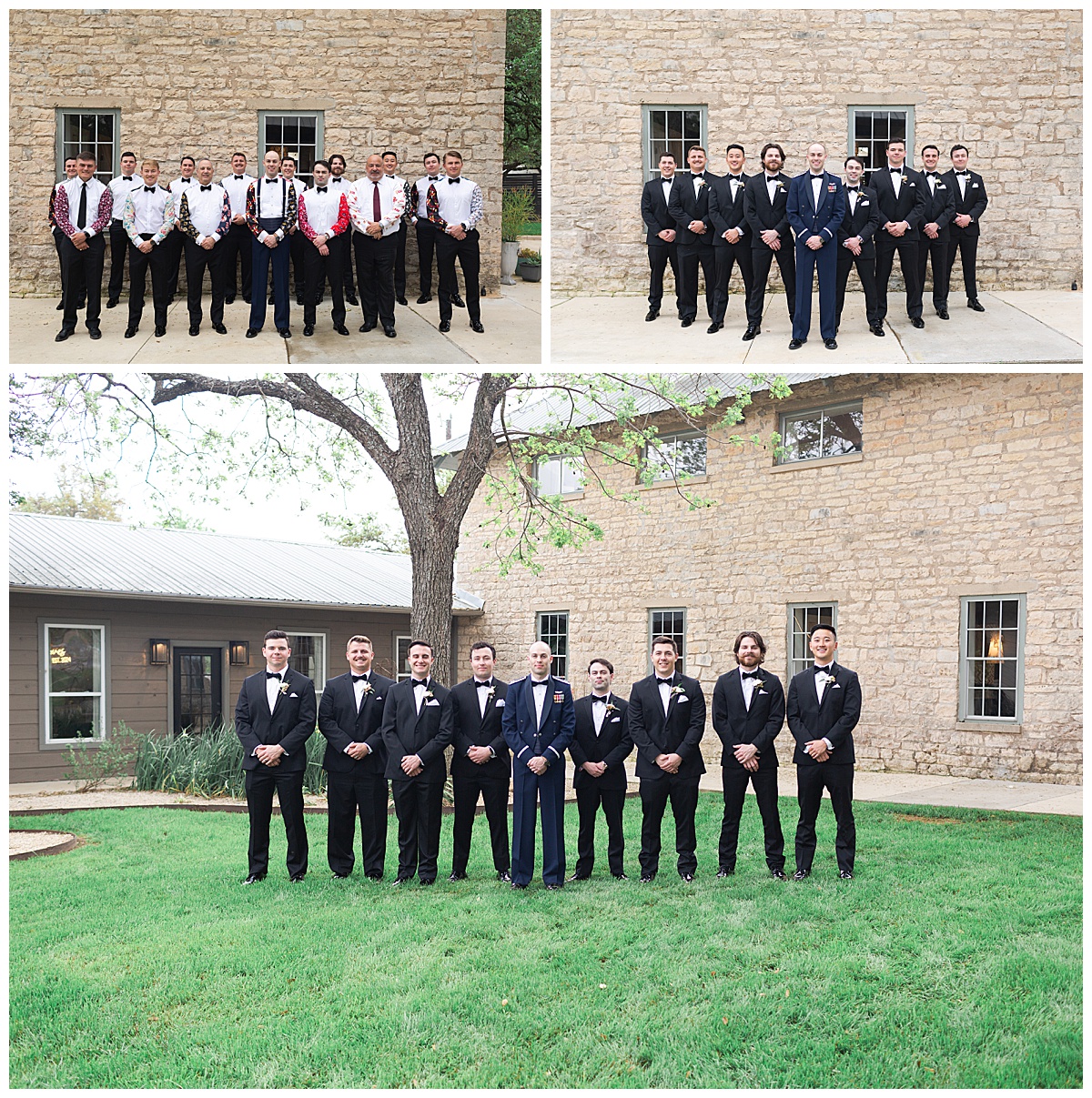 Groomsmen stand together for Swish & Click Photography