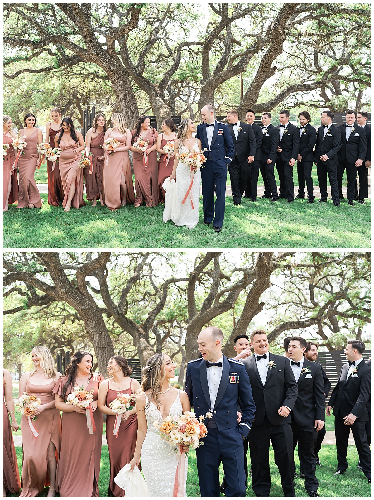 Family and friends celebrate with bride and groom for Swish & Click Photography