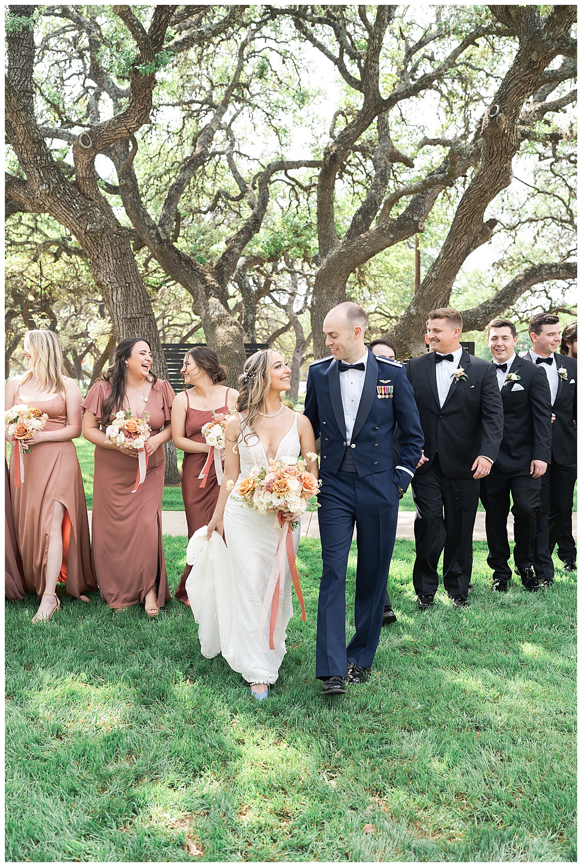 Couple share. smile during their Stonehouse Villa Wedding