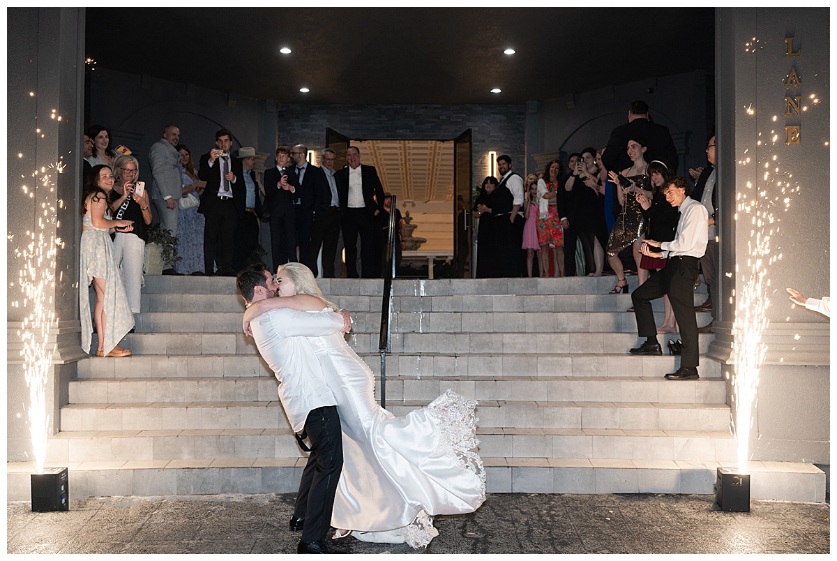 Couple share a kiss during an Adult-Only Wedding